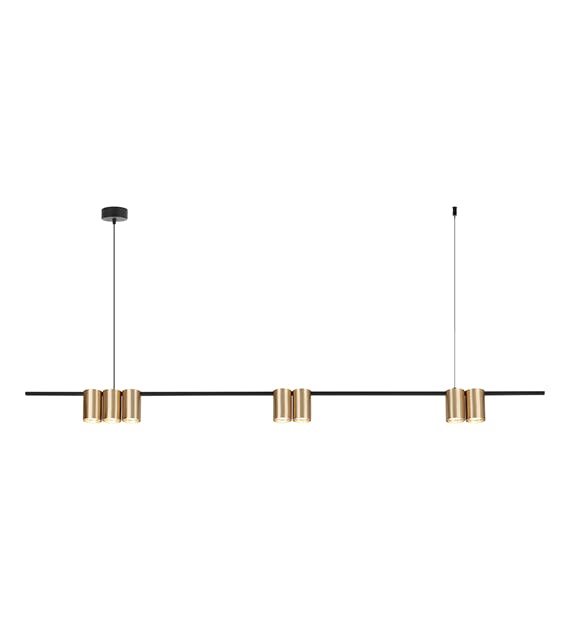 Milagro Light/Black/Gold Pendant (Strip) Genesis 7Xgu10