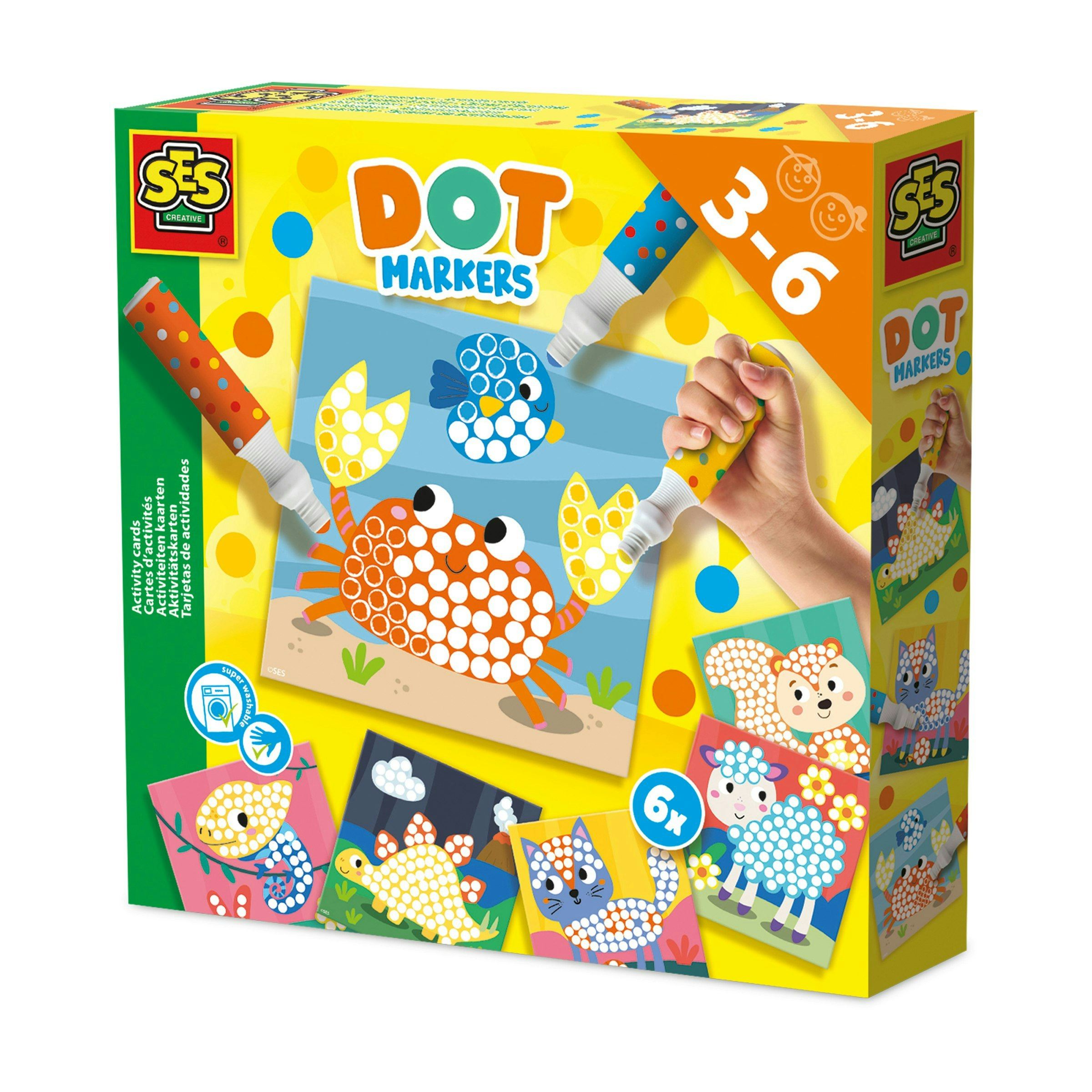 Ses Creative Yellow/Orange/Green Dot Markers - Activity Cards