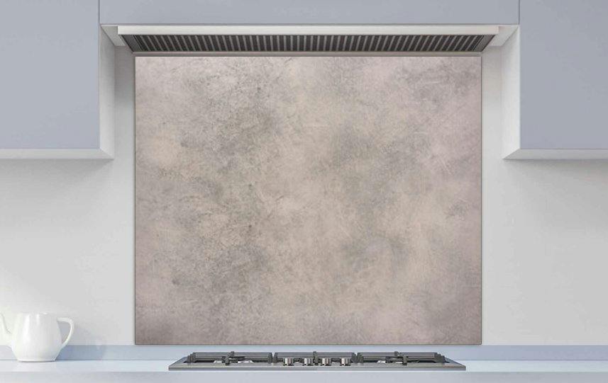 Rackhams White Printed Glass Kitchen Splashback - Natural Stone Texture Background. Tile Stone Background - 900X750mm