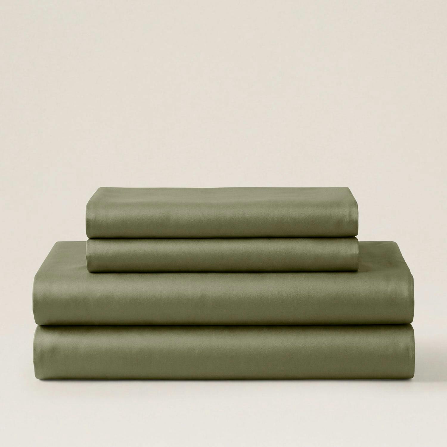 Rackhams Green Sateen Essentials Bedding Set - Double - King