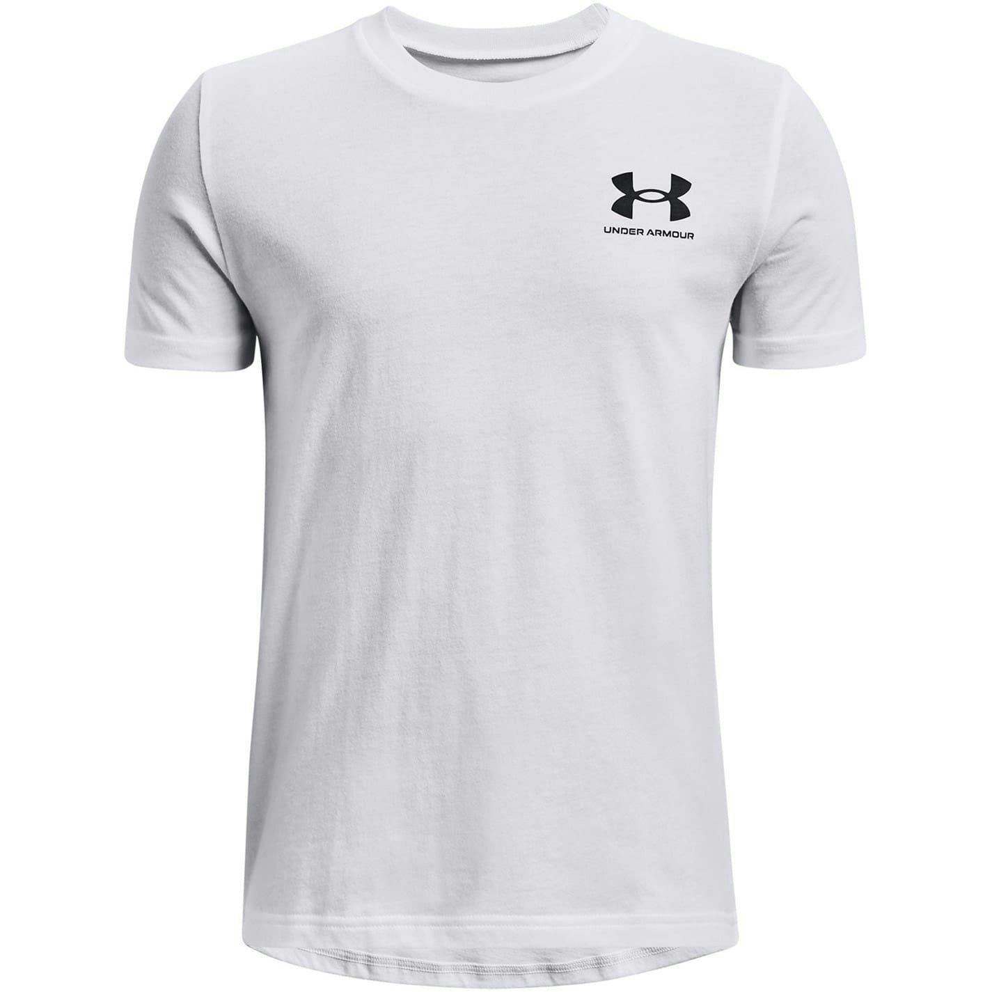 Under Armour Boys White Logo Short-Sleeved T-Shirt - 13 Years - 60% Cotton/40% Polyester