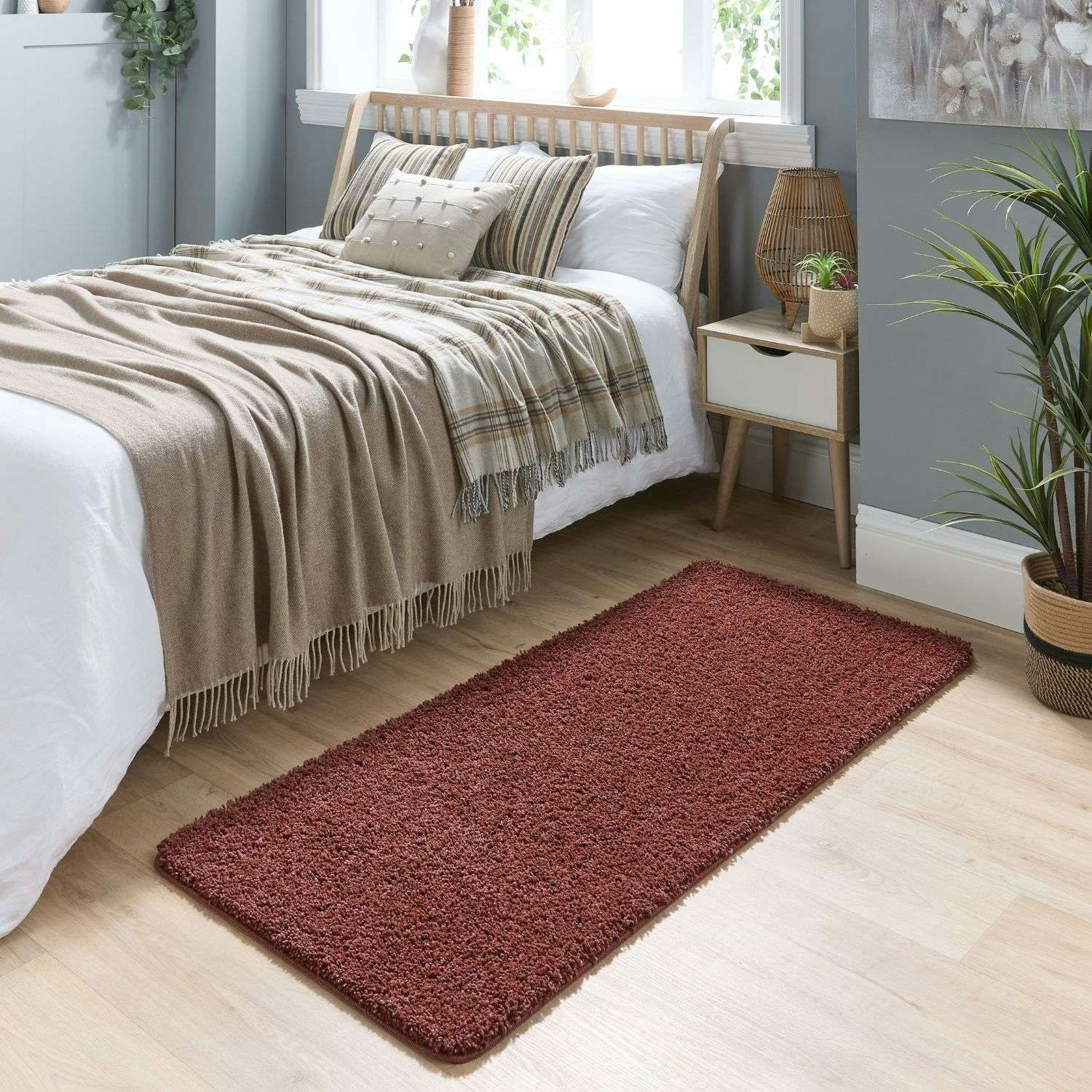 Buddy Rust Washable Shaggy Rug - Image 2
