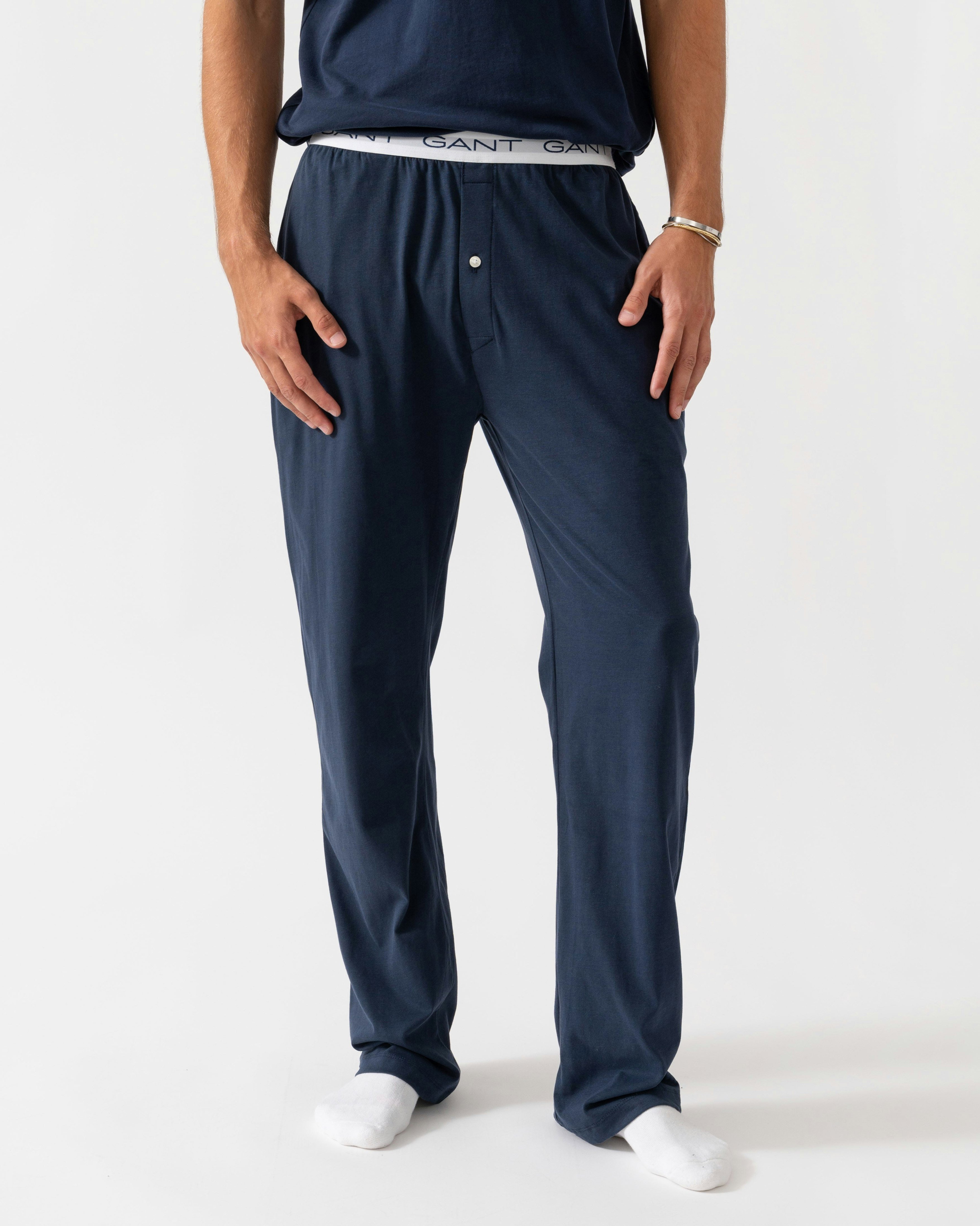 GANT Men's Jersey Pyjama Bottoms - Navy - Size 32/34/35 - 100% BCI Cotton - Image 6