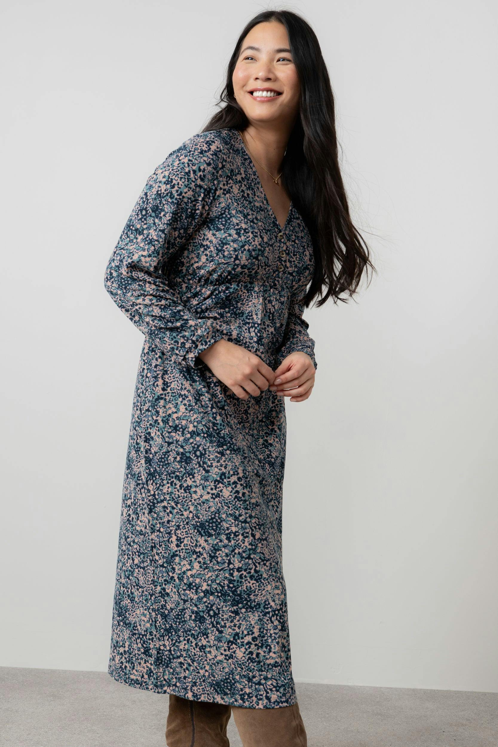 Lily & Me Lilian Jersey Midi Dress Sea Mist - 10 - Sea Mist