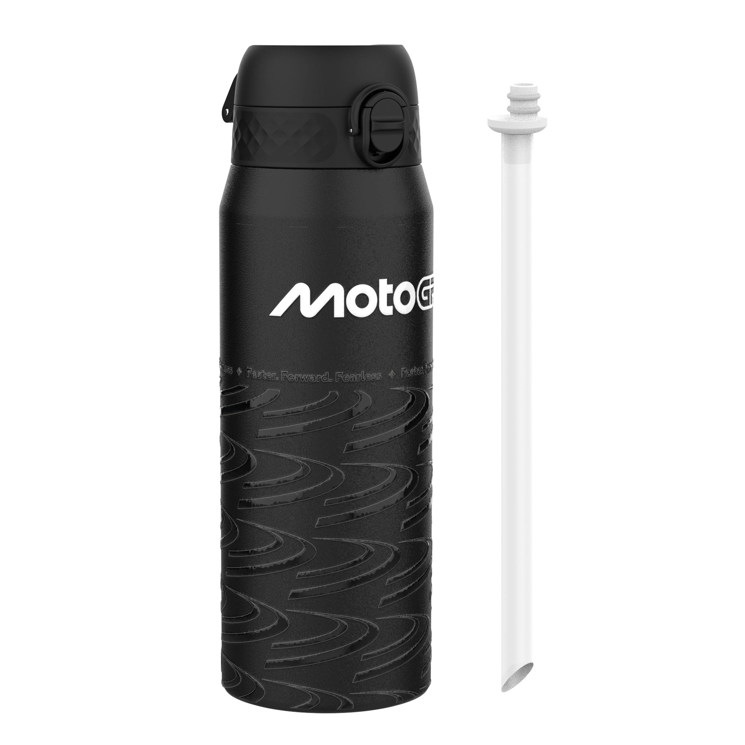 Rackhams Motogp X Ion8 Insulated Steel Water Bottle, Motogp Lean, 750Ml (24Oz)
