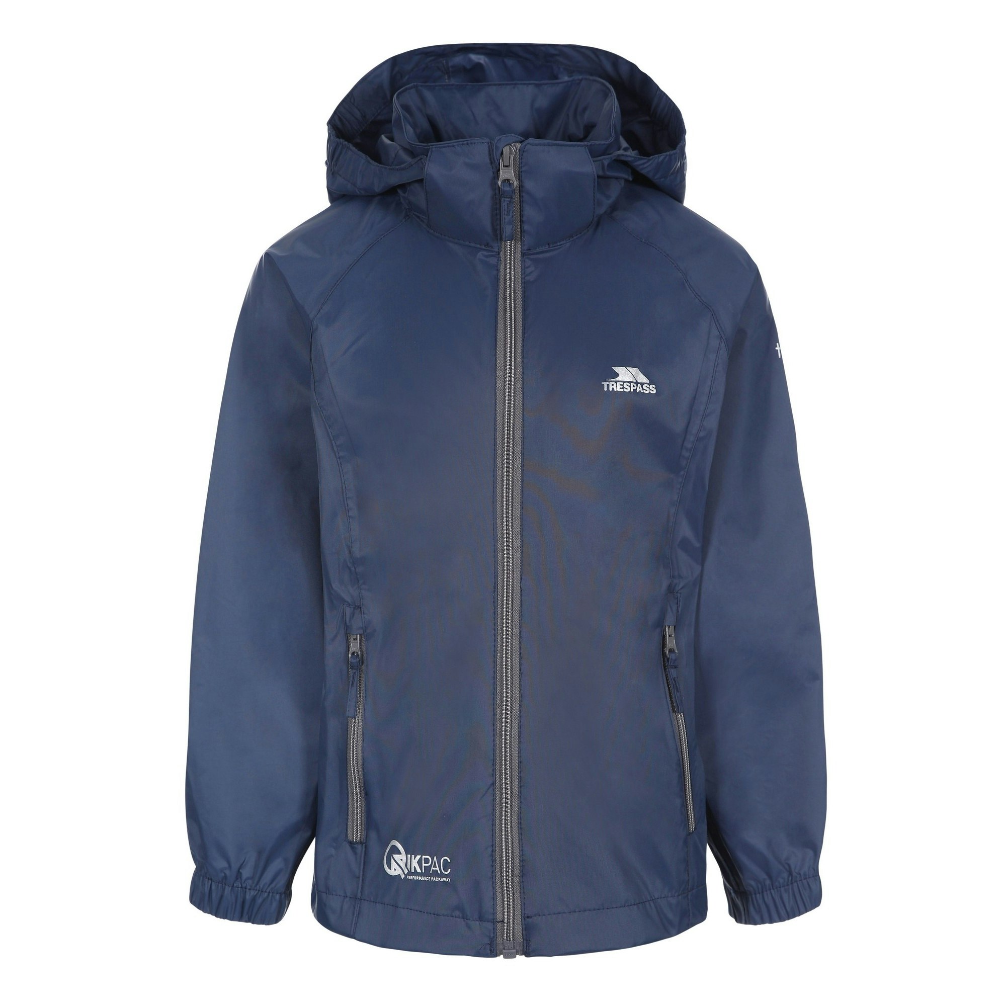 Trespass Childrens/Kids Qikpac X Unisex Packaway Jacket - Navy/Carbon - Navy/Carbon - 7/8 Years