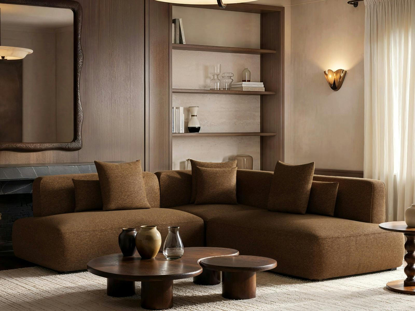Rackhams Brown Luna Large Sofa