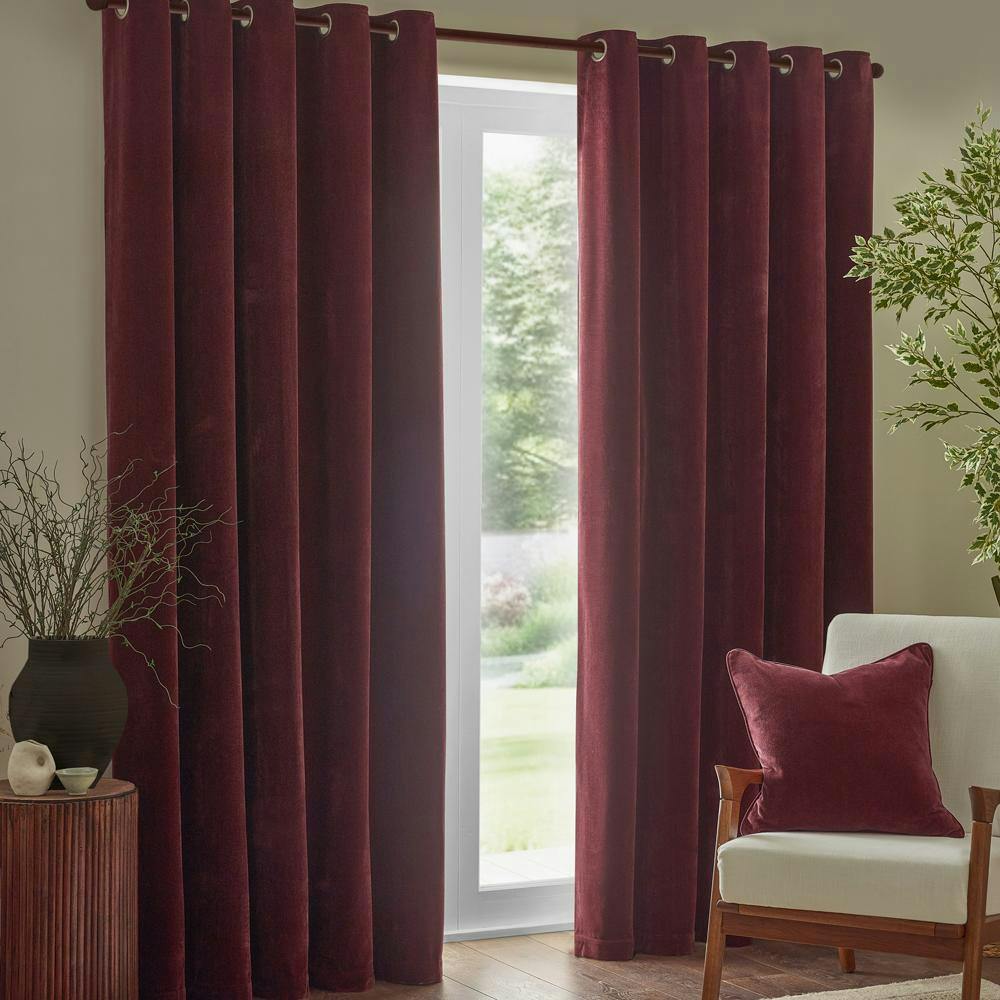 Furn Green Ultimate Faux Suede Eyelets Blackout Curtains - 117Cm X 183Cm - 100% Polyester