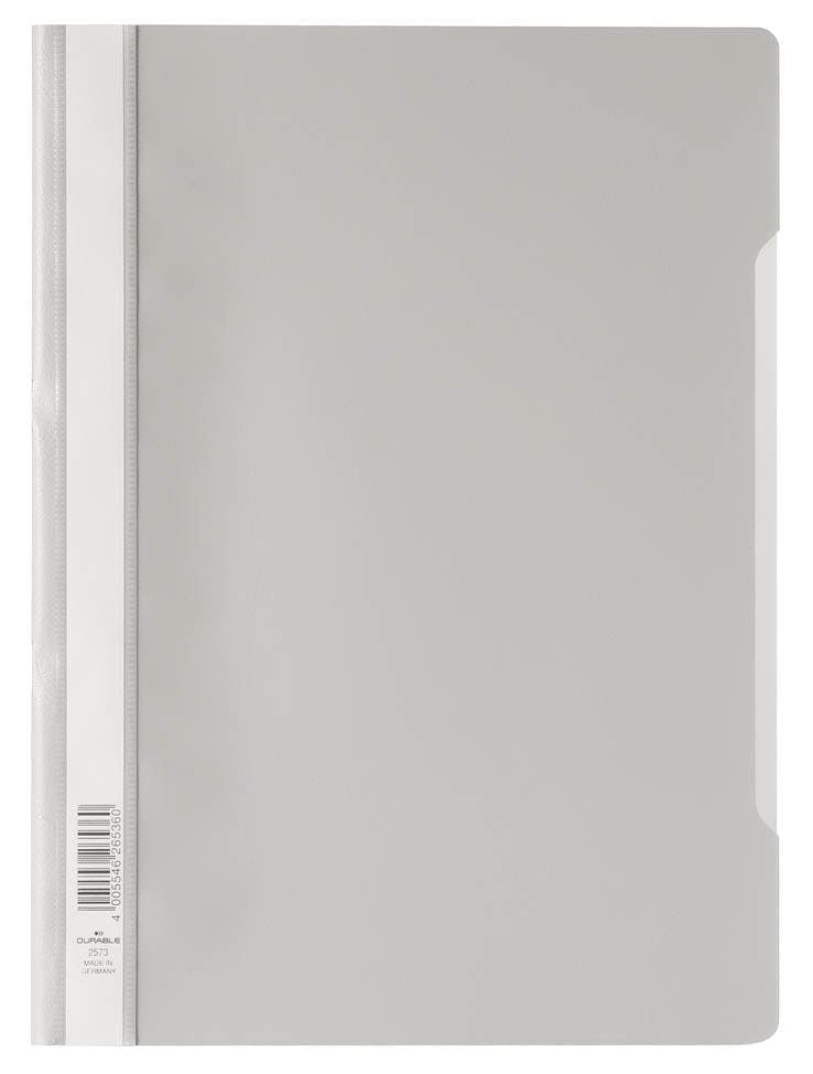 Rackhams Grey Clear View Project Folder Document Report File | 25 Pack | A4