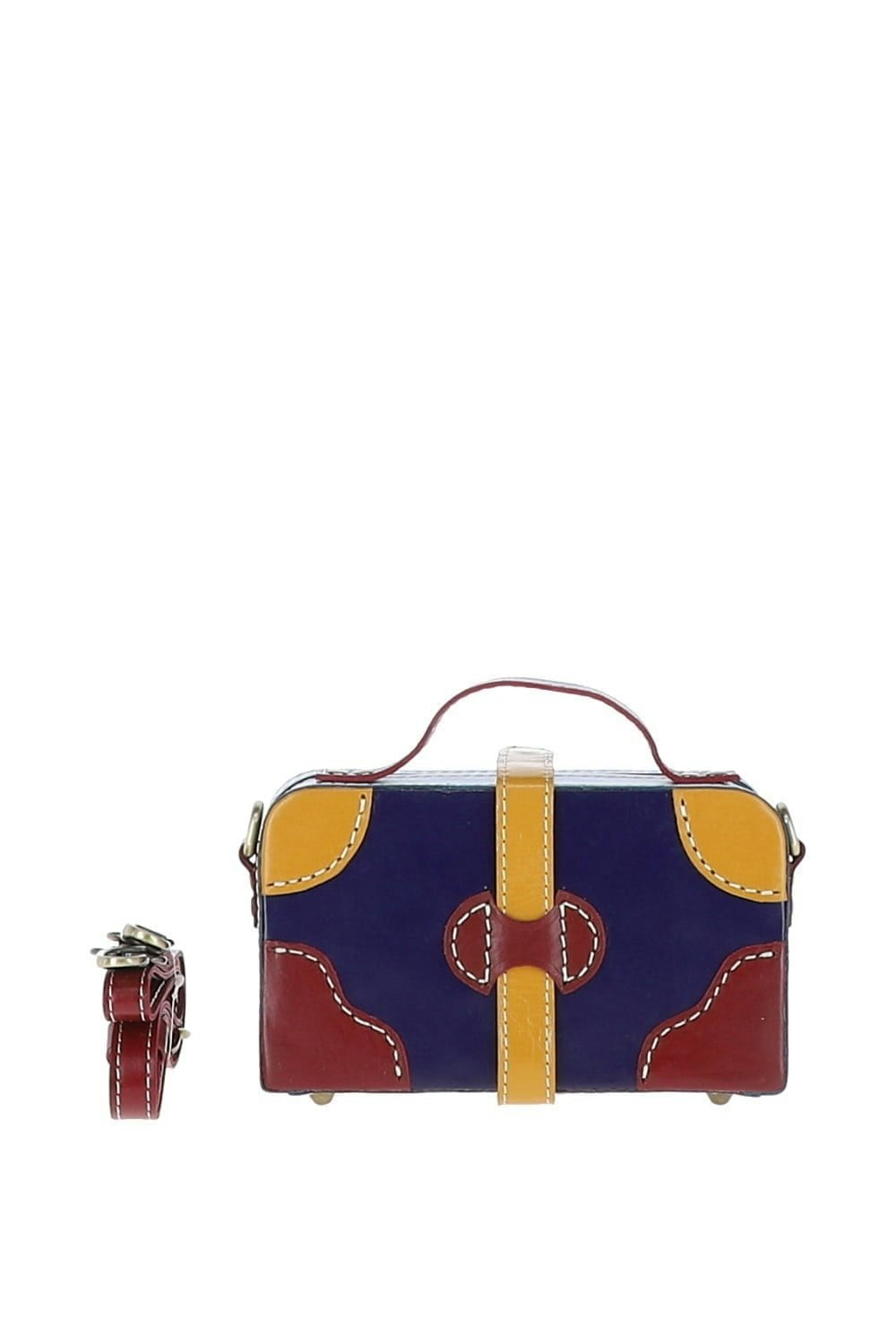 Ashwood Blue 'Adelaide' Leather Shoulder Bag: Vin-7 - One Size - Leather - Navy