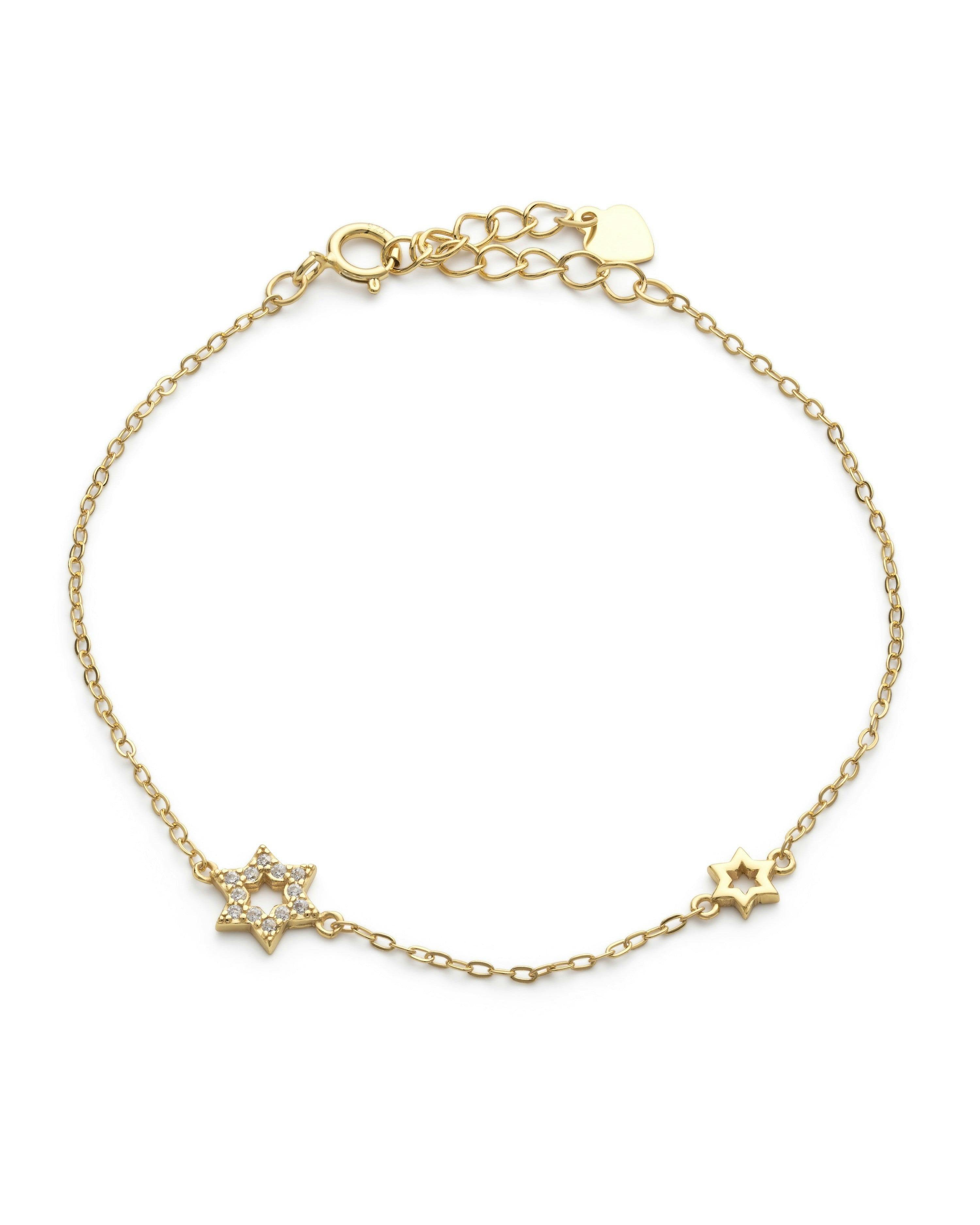 Elk & Bloom Gold Plated Dainty Star Bracelet - No Thank You - Standard Length