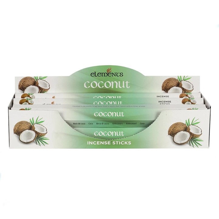 Rackhams Set Of Packets Of Elements Coconut Incense Sticks Size 6
