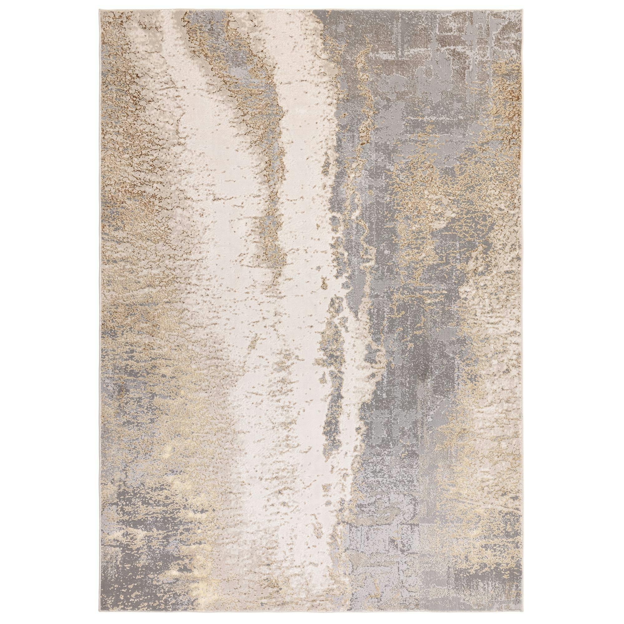 Rackhams White Aurora Cliff Au24 Rug - 120X170cm