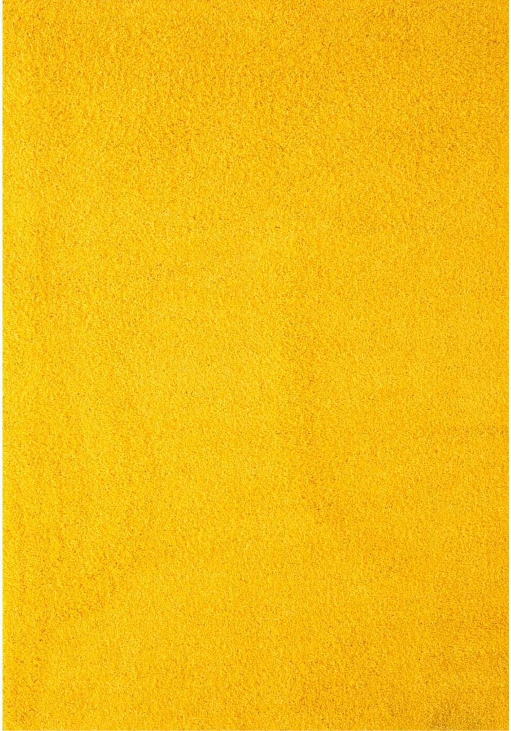 Rackhams Yellow Myshaggy Solid Rug - 180X270 Cm