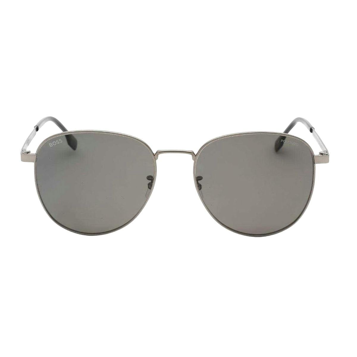 Hugo Boss Men's Dark/Grey Matte Polarised Sunglasses - Ruthenium/ - One Size - 100% Mixed