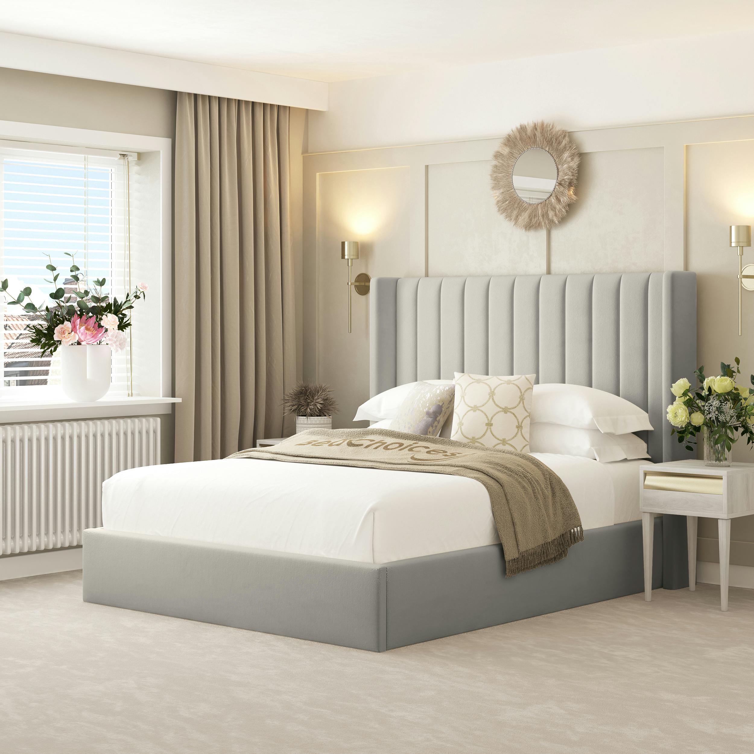 Rackhams Silver Madison Bed Frame With 54" Headboard - Single