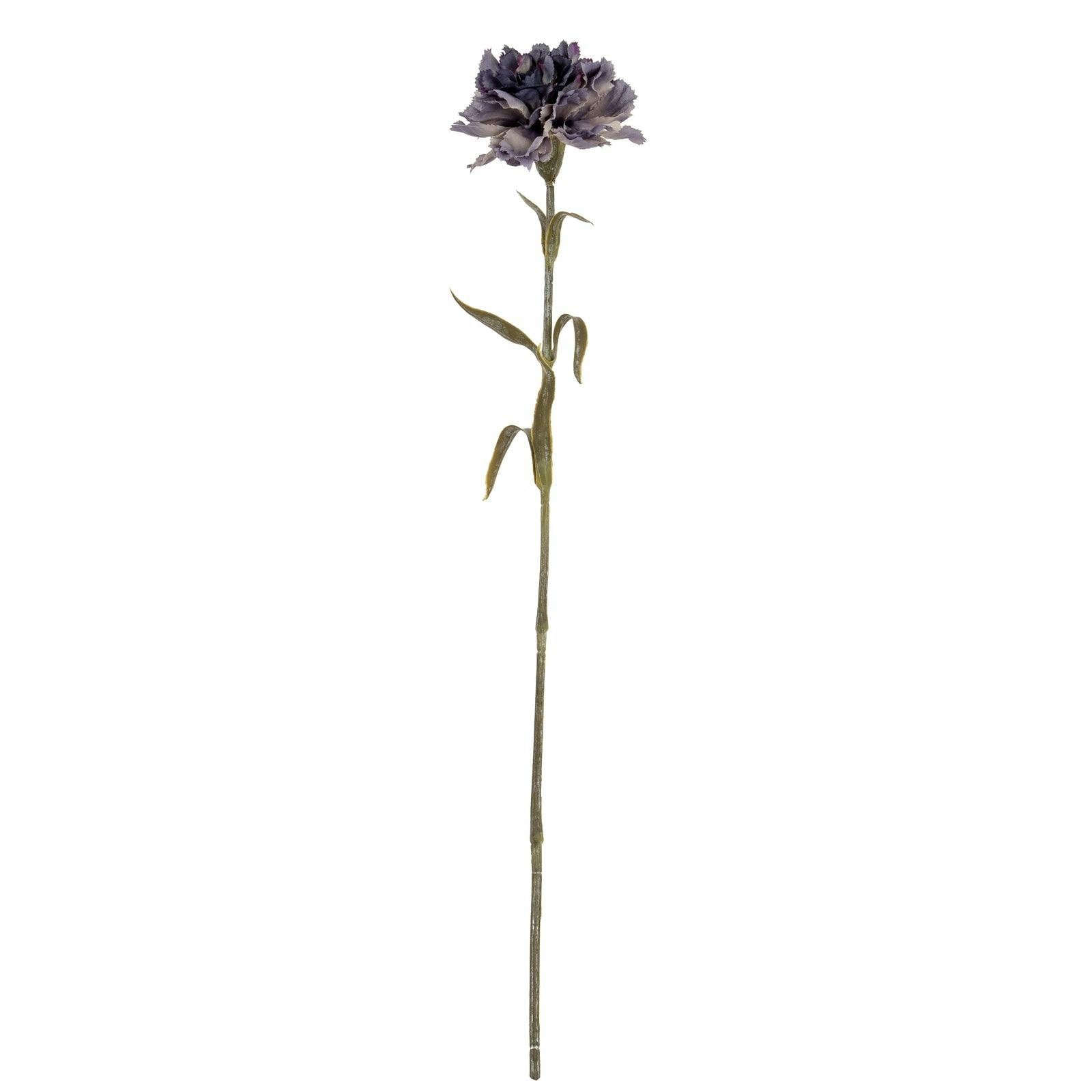 Wyld Haus Purple Set Of 3 Artificial Flowers Carnation Stems