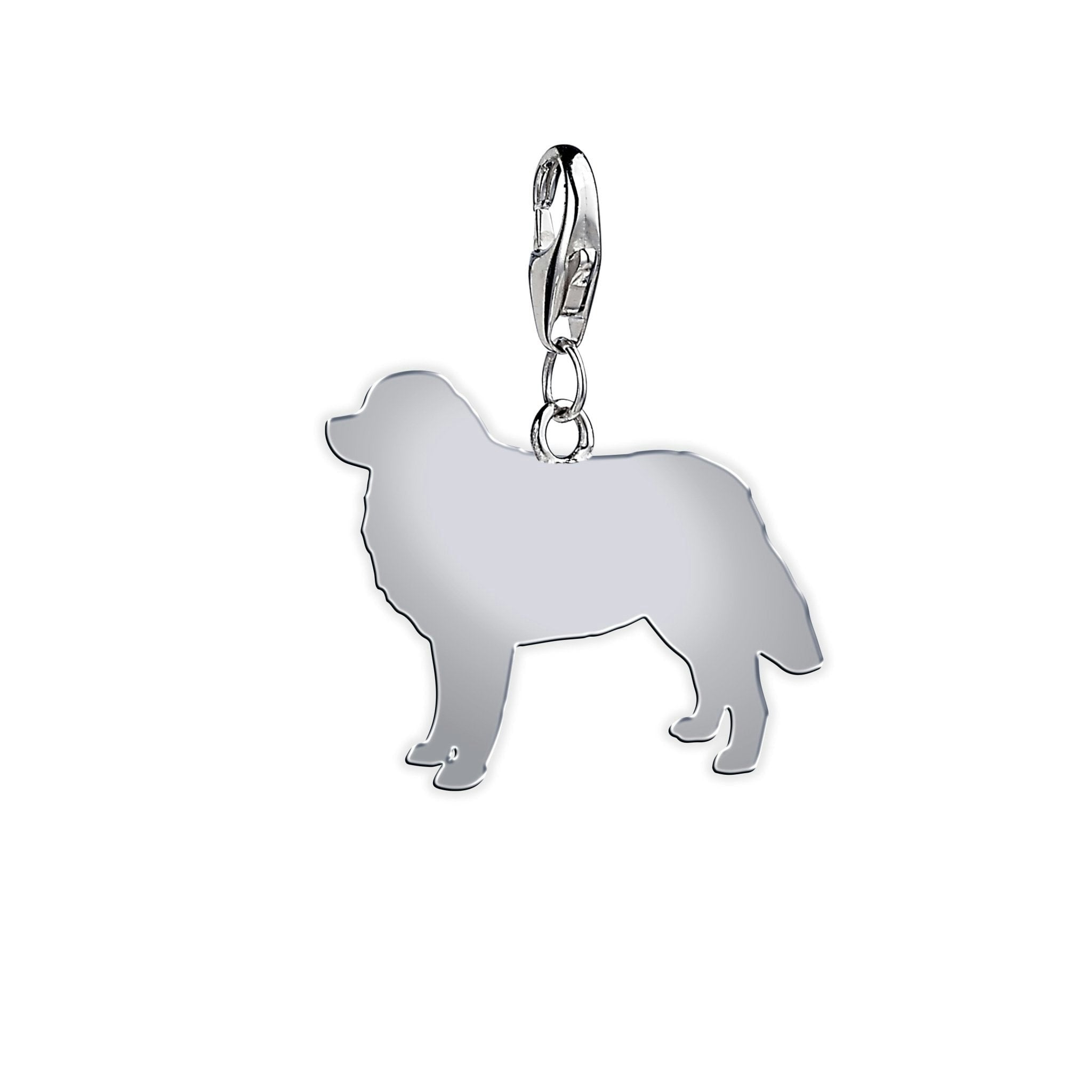 Mylee London Silver Estrela Mountain Dog Silhouette Charm - No - Clip On Charm