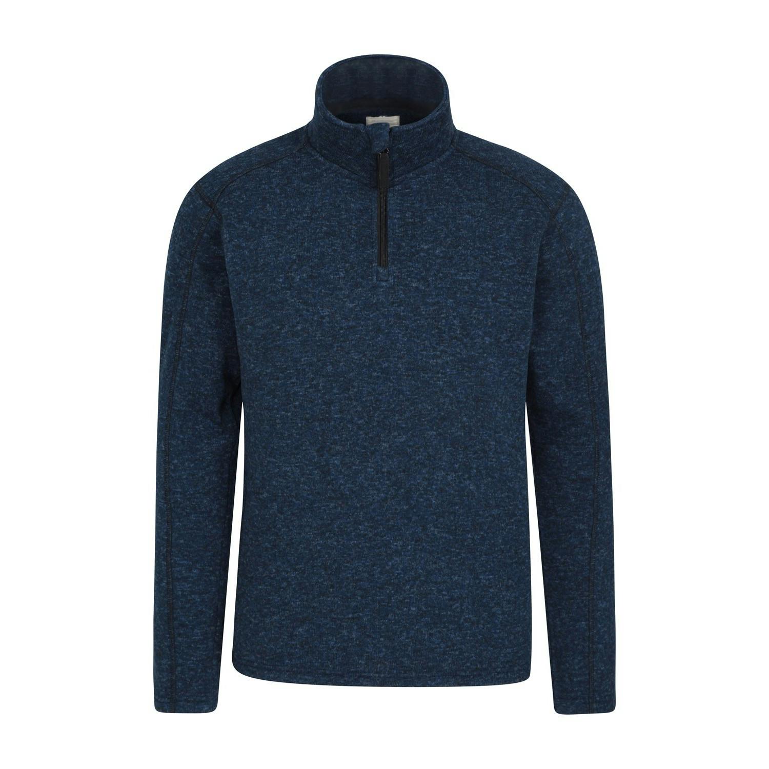 Mountain Warehouse Men's Idris Ii Half Zip Fleece Top - Navy - 4XL - Navy - 100% Polyester