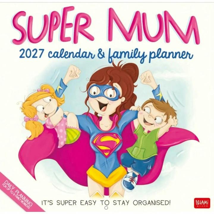 Light Super Mum Family Planner 2027, Family Planners, Month To View, Family, Gift - Image 4