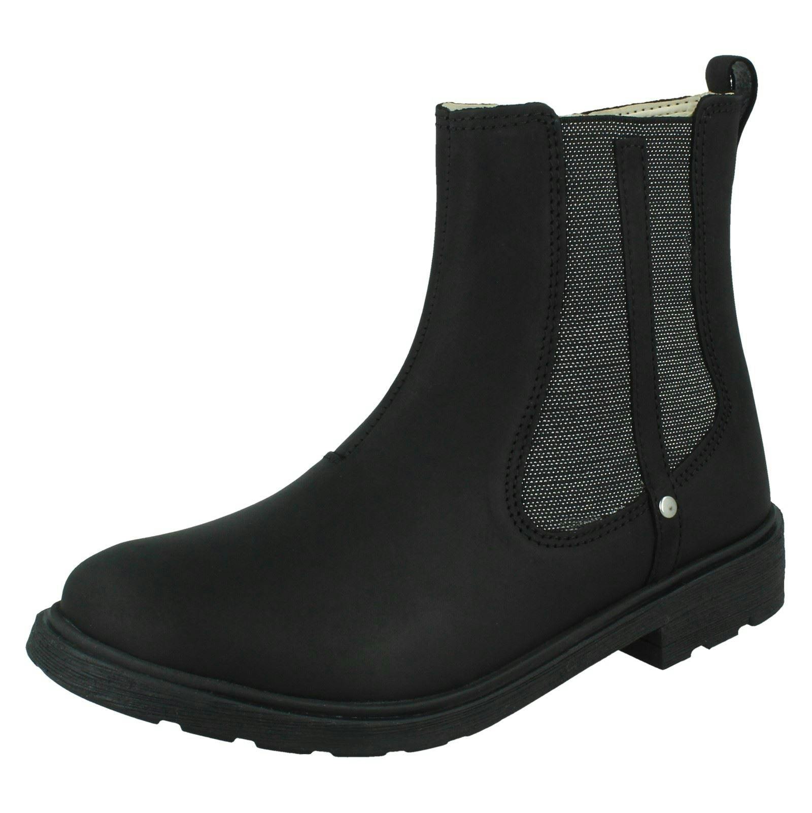Clarks Girls Black Casual Ankle Boots Astrol Orin - Uk 9 Child - G