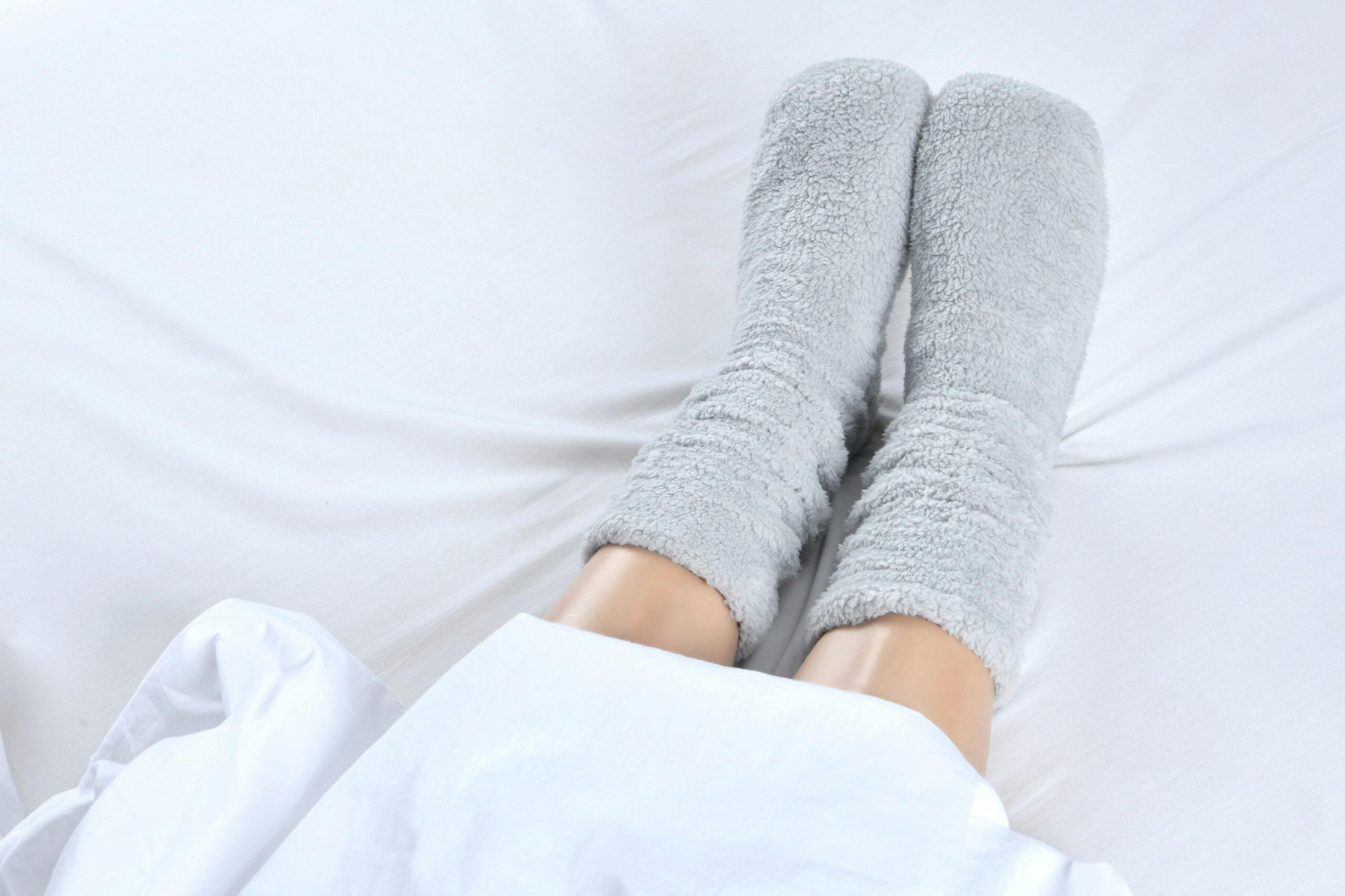 Smart Living Women's Grey Teddy Fleece Fuzzy Winter Socks - Soft, Cozy, Warm Fluffy Lounge Socks - Medium/Large