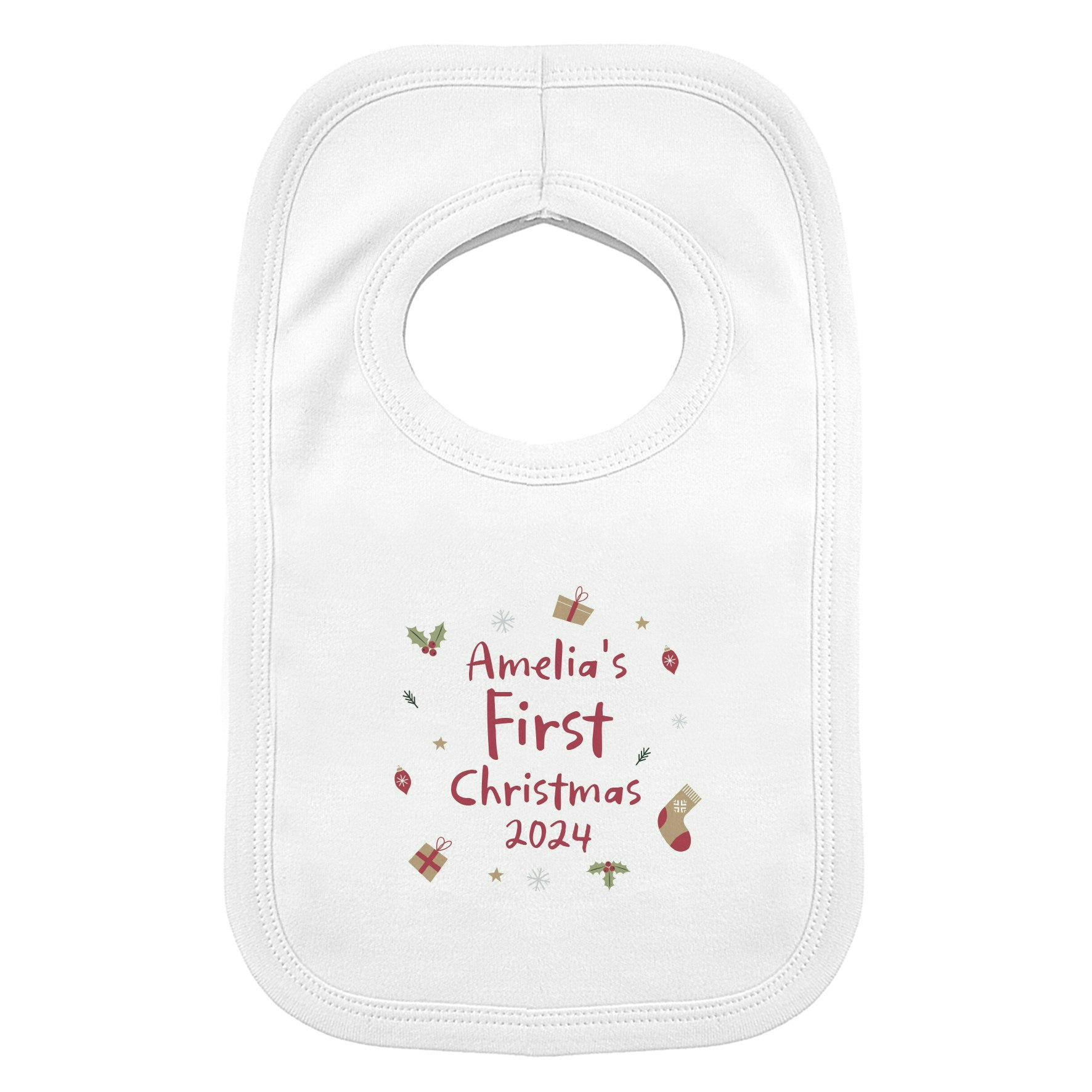 Personalised Memento Company Personalised First Christmas Bib