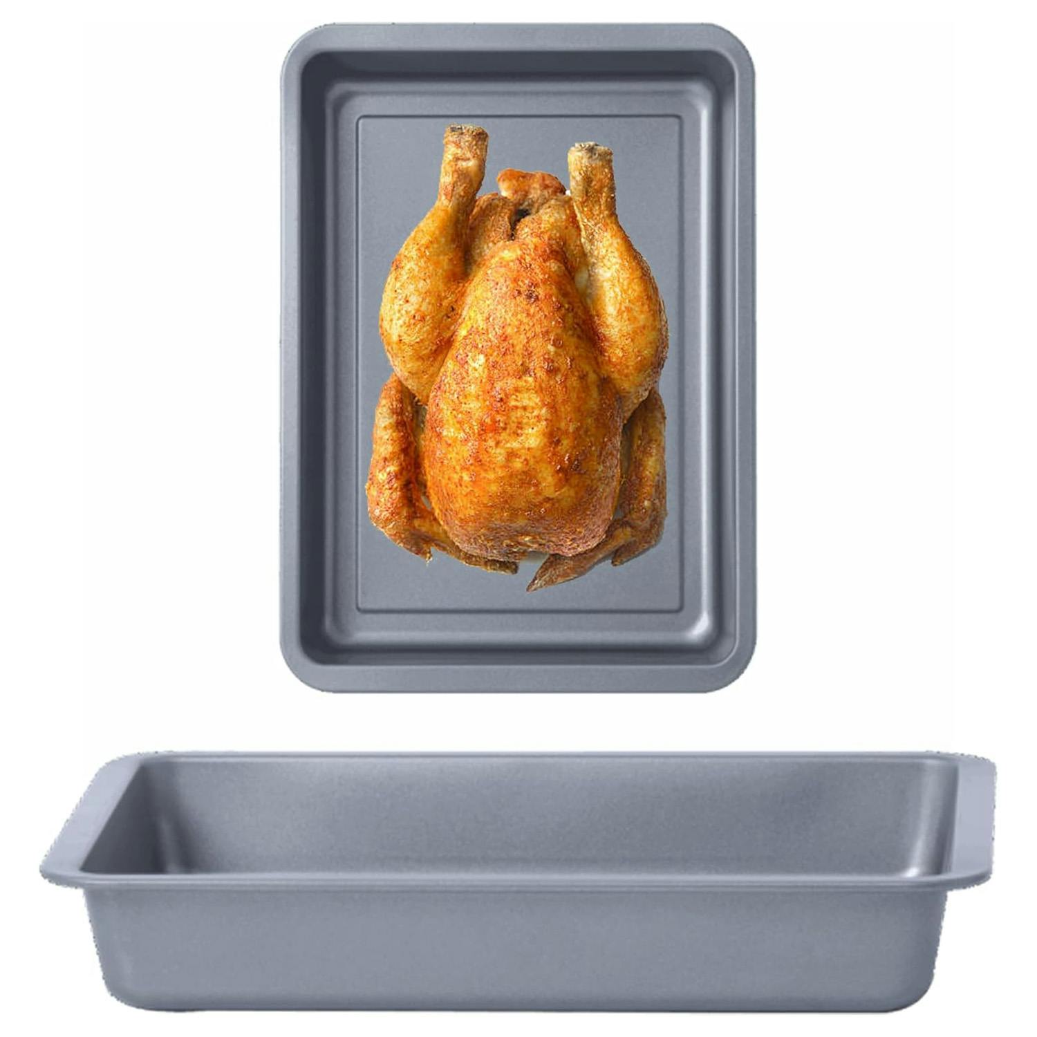 Storm Trading Group Deep Tray 31Cm Oven Baking Tray Non Stick Ideal For Cooking, Baking & Roasting - 2 X
