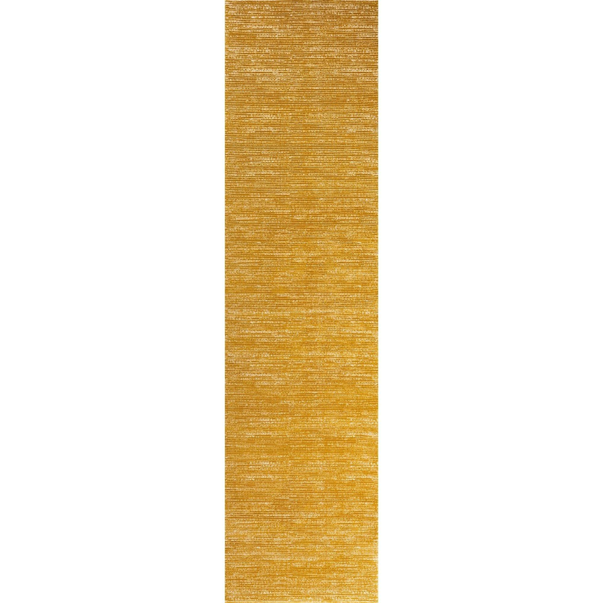 Rackhams Cream/Gold Carmel - Striped Rug | 6020 - 80X300 Cm