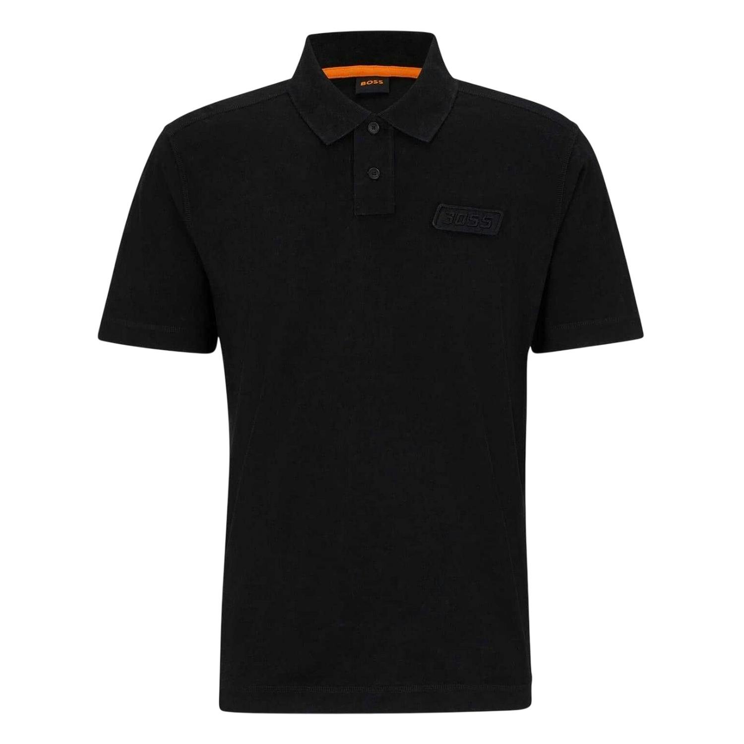 Boss Men's Black Regular Polo Shirt - Xxl - 100% Cotton