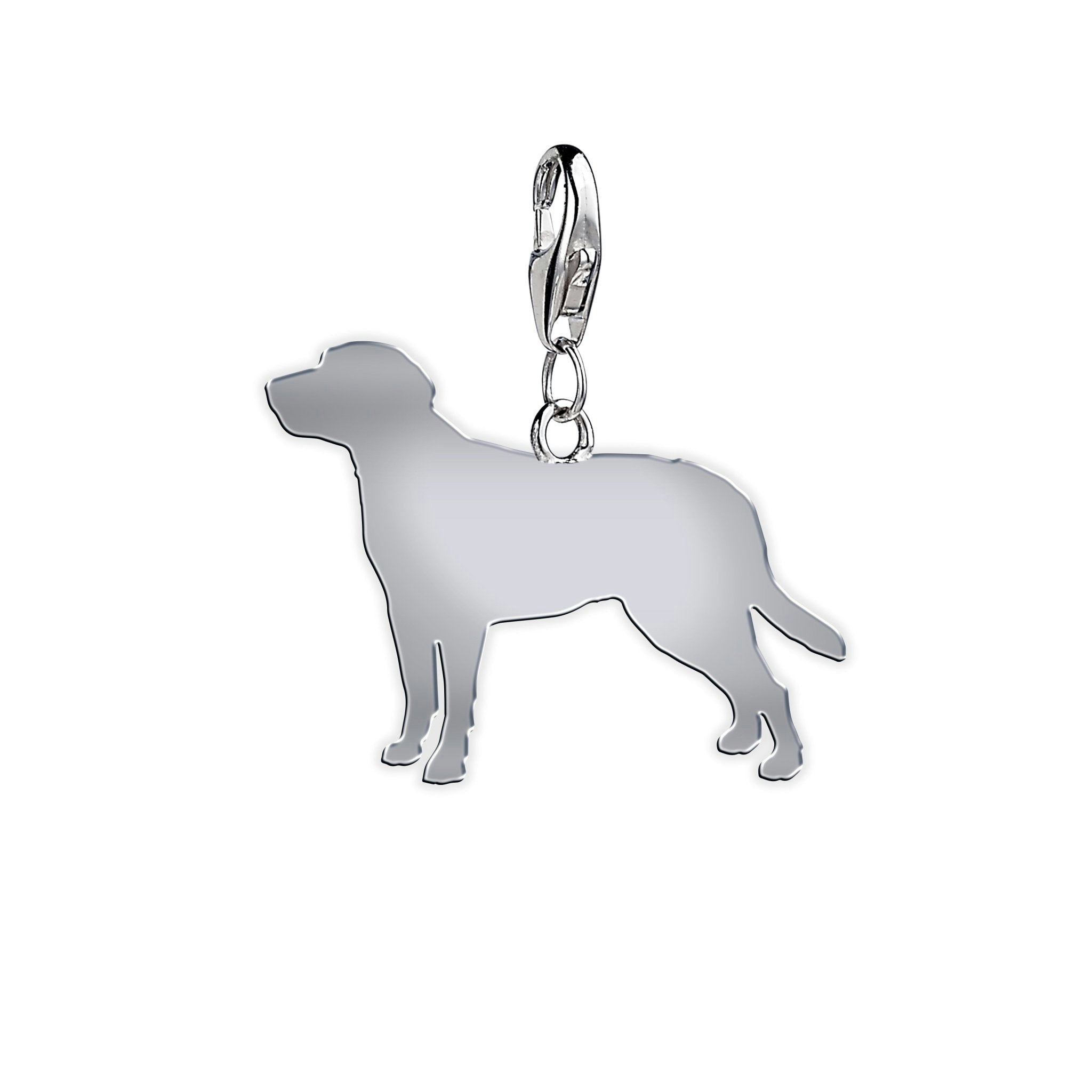 Mylee London Silver Entlebucher Mountain Dog Silhouette Charm - No - Clip On Charm