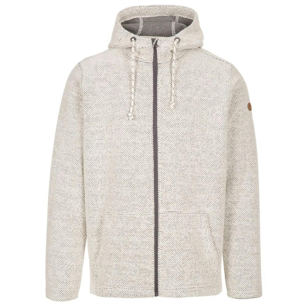 Trespass Men's White Scawton Zipped Hoodie - Off Marl - Off Marl - S - 65% Cotton/35% Polyester