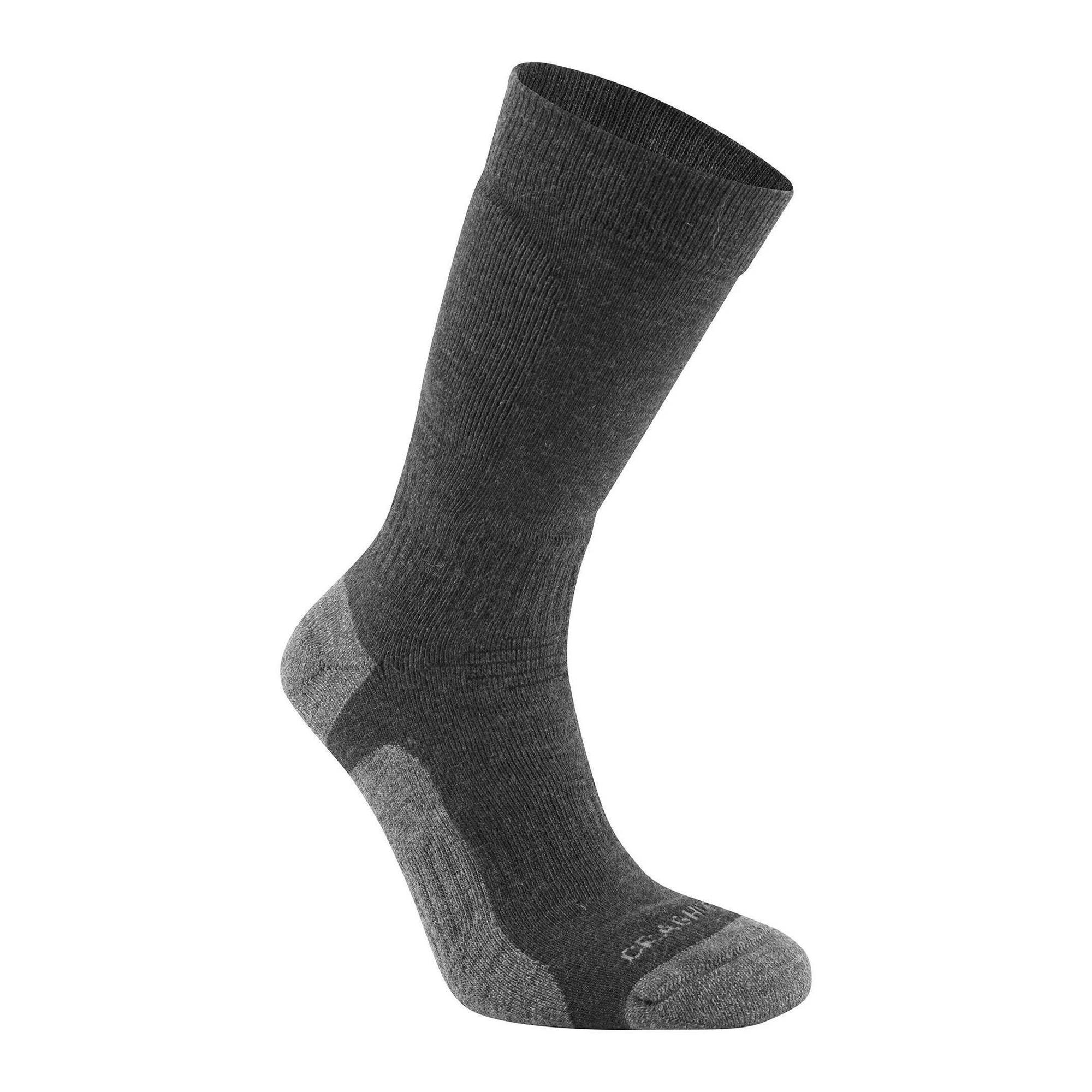 Craghoppers Unisex Black Adult Trekking Socks - 6 Uk-8 Uk - 38% Merino Wool/38% Polypropylene/23% Polyamide/1% Elastane