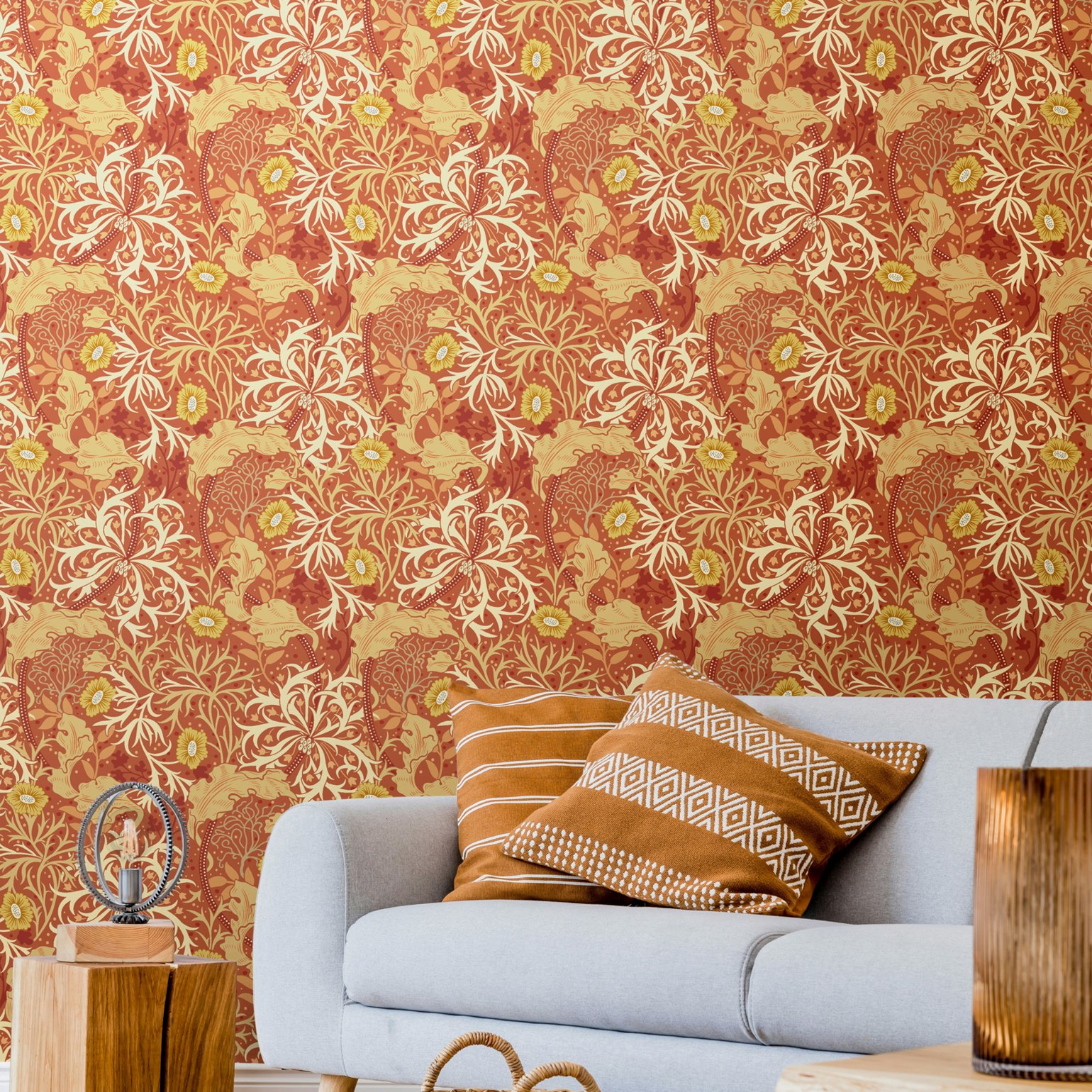 Rackhams Amber Seaweed Garden - 10M Wallpaper