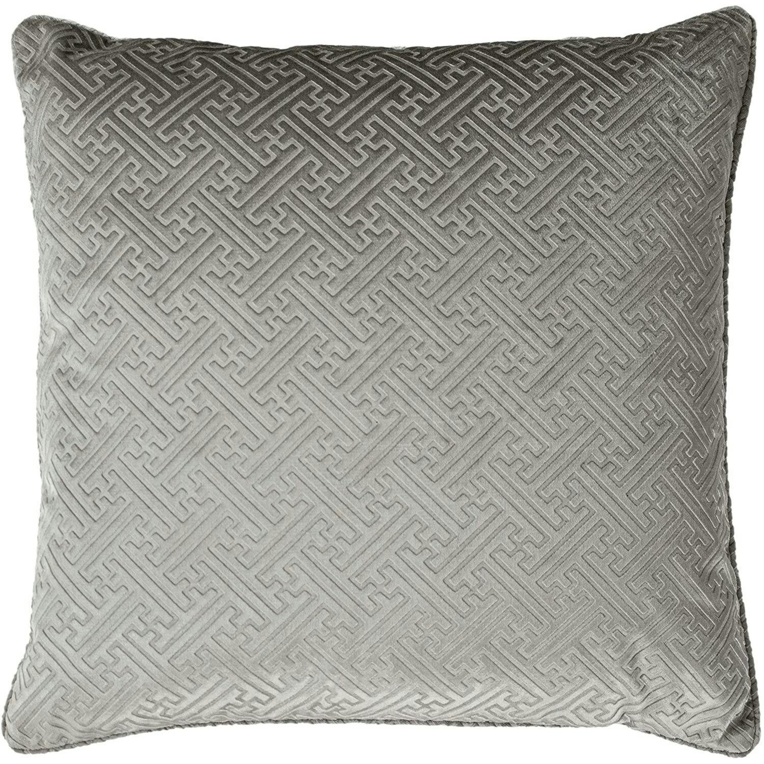 Paoletti Silver Florence Cushion Cover - One Size - 100% Polyester