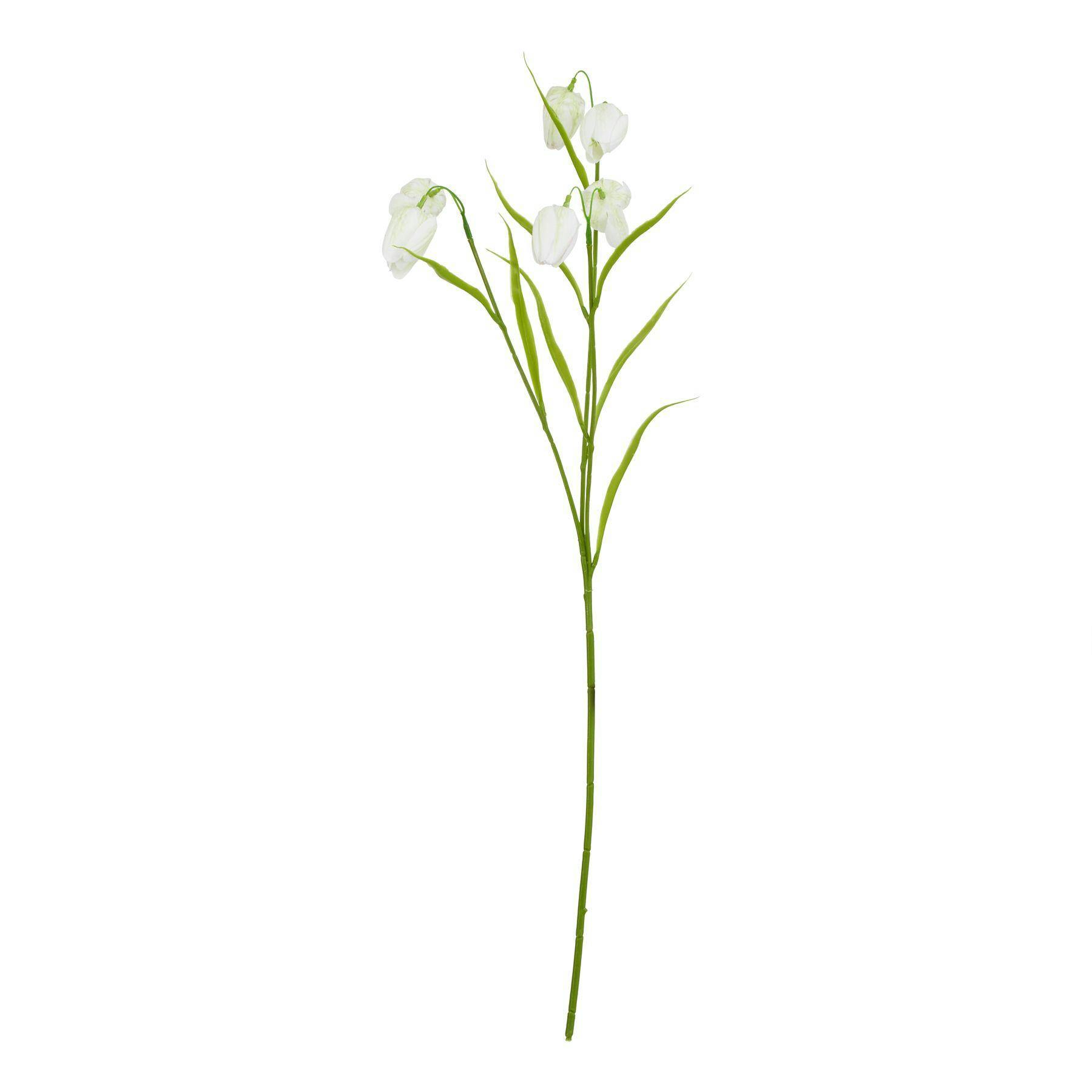 Hill Interiors White The Natural Garden Collection Fritillaria Stem Artificial Flower - One Size