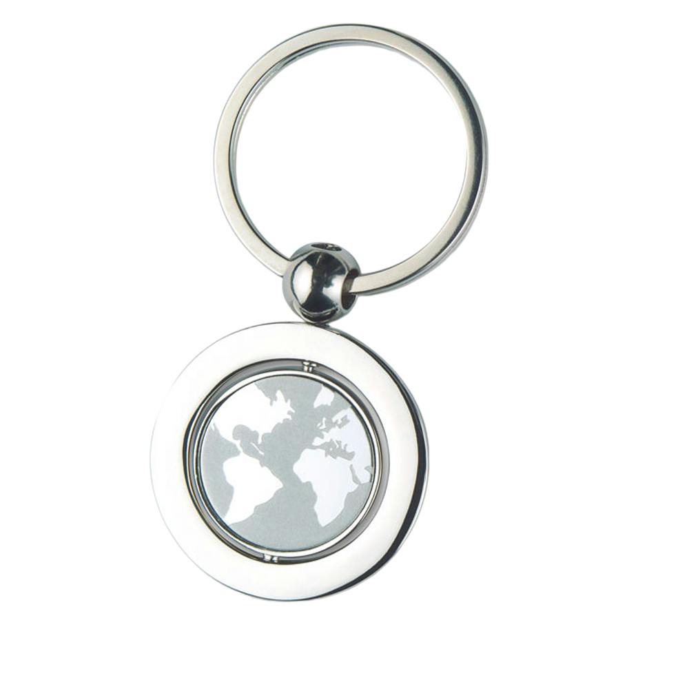 Midocean Silver Globy Globe Metal Keyring - One Size