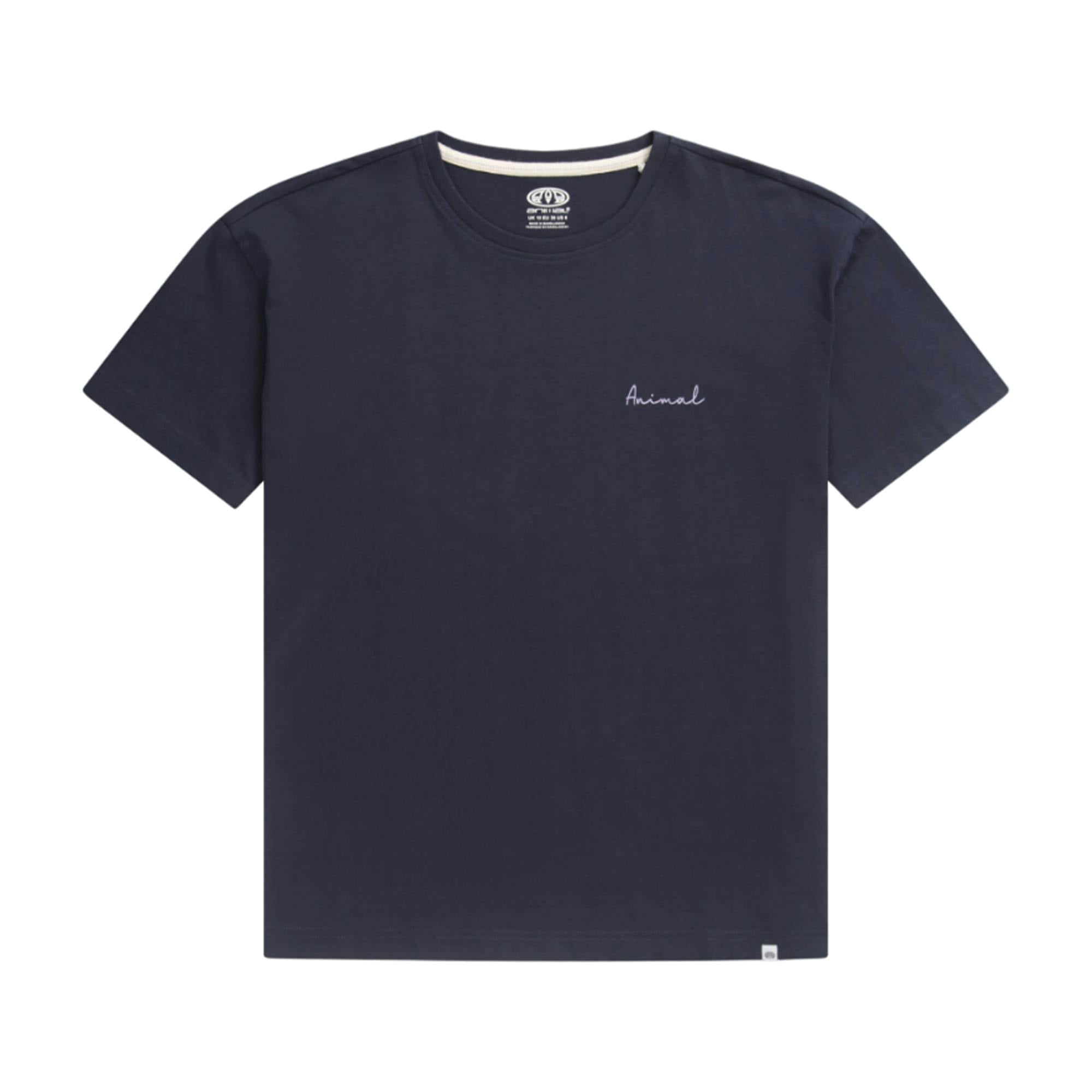 Animal Women's / Leena Organic Cotton Boxy T-Shirt - Navy - 6 Uk - Navy - 100% Organic Cotton