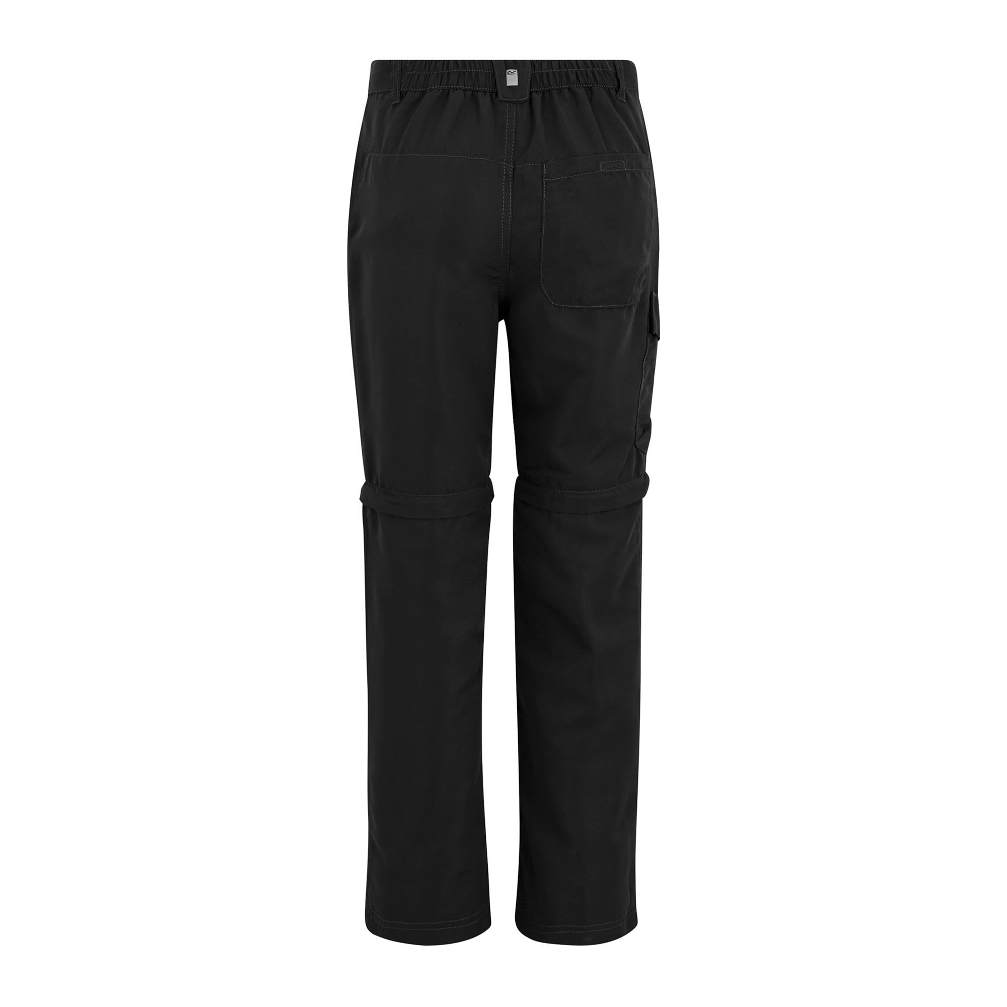 Regatta Black Kids Sorcer Iii Zip-Off Trousers - 13 Years - 70% Polyester/30% Recycled Polyester
