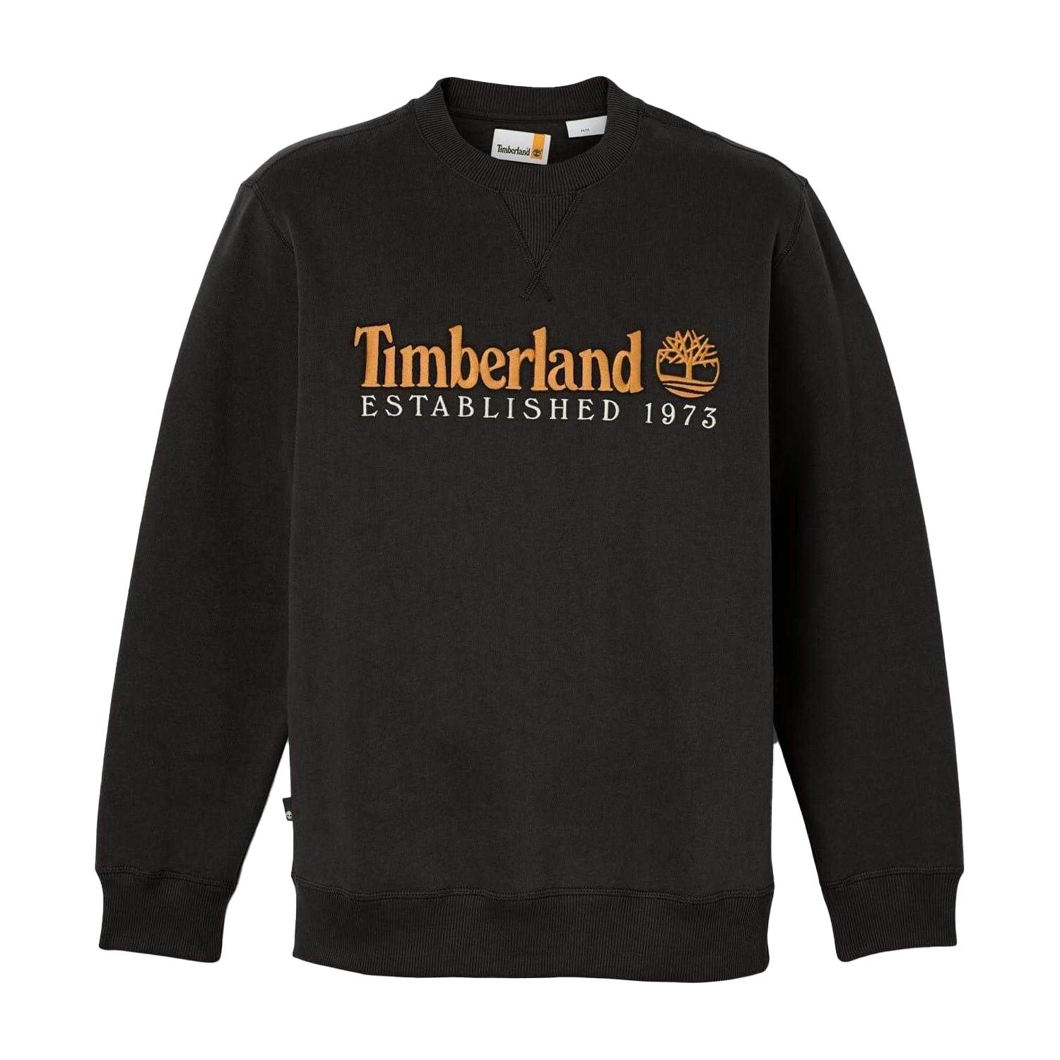 Timberland Men's Black Established 1973 Cotton Blend Sweatshirt - S - 100% Mixed