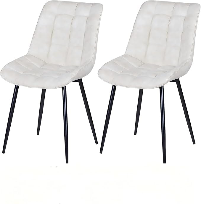 Rackhams Set Of 2 Suede Effect Upholstered Dining Chairs Accent Chair Alba - Tan