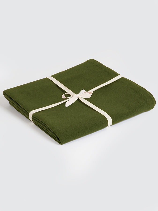 Rackhams Green Gots Organic Cotton Yoga Blanket
