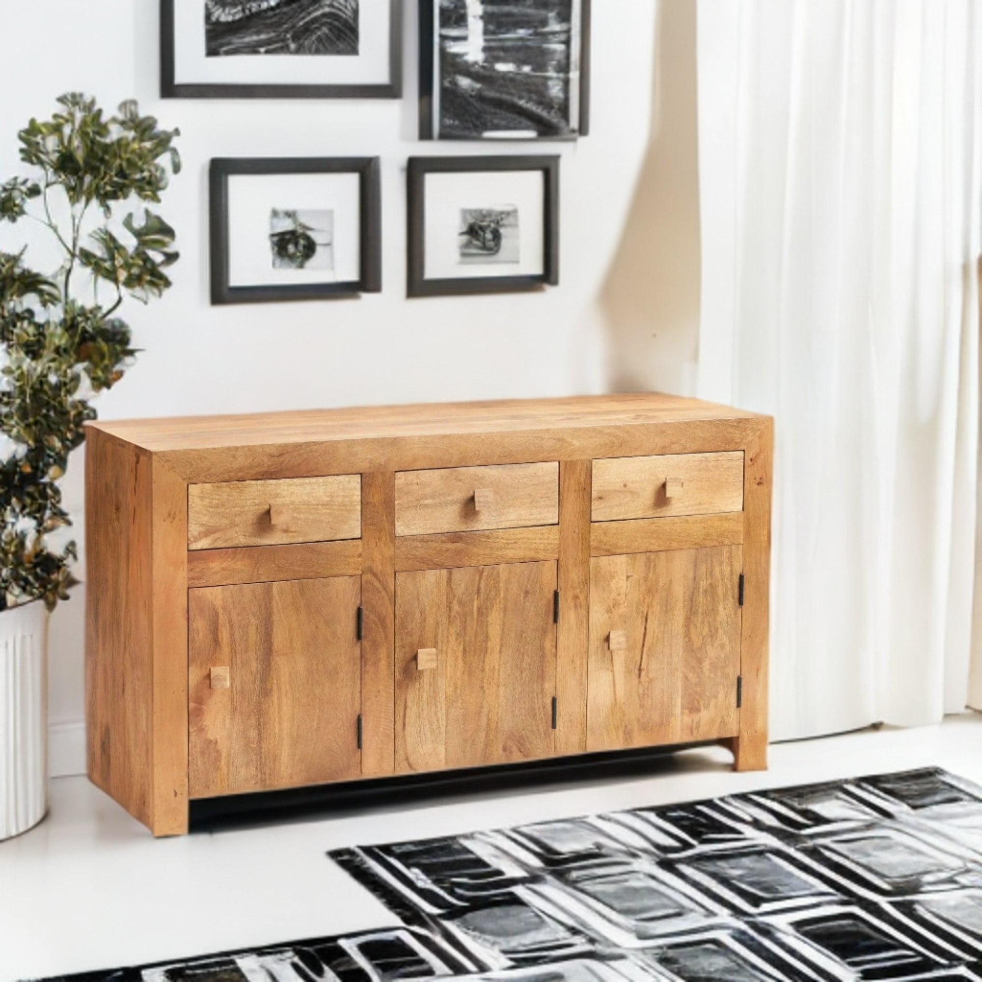 Rackhams Light Kaylin Mango Large Sideboard - Wood - 1