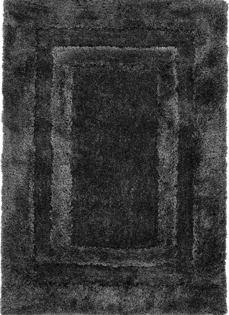 Rackhams Dark/Grey Frame Shaggy Bordered Rug - 160X230 Cm
