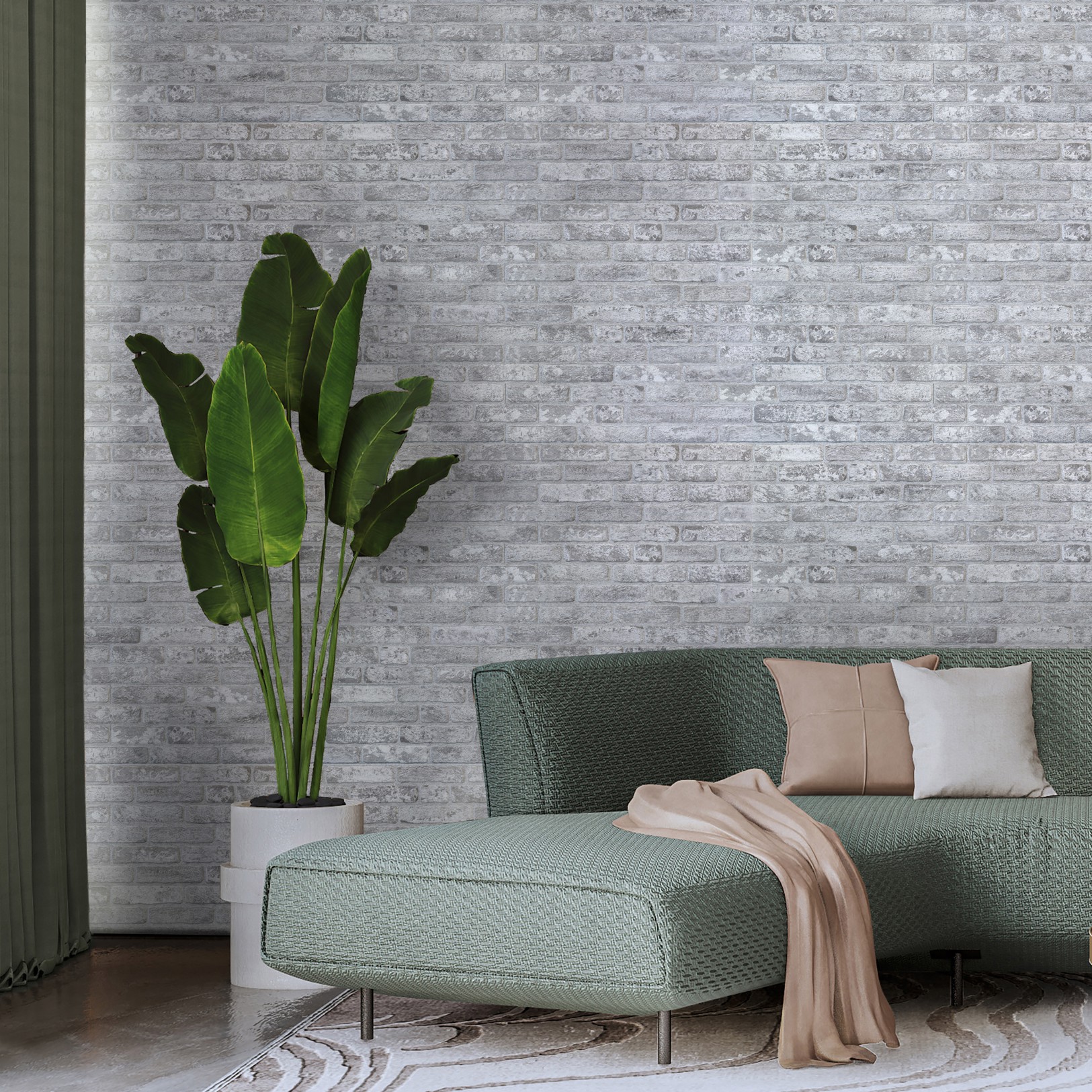Rackhams Grey Ultracoustic Loft Brick Felt, Wall Cladding 3D Interlocking Tiles, 6Pcs 1M²