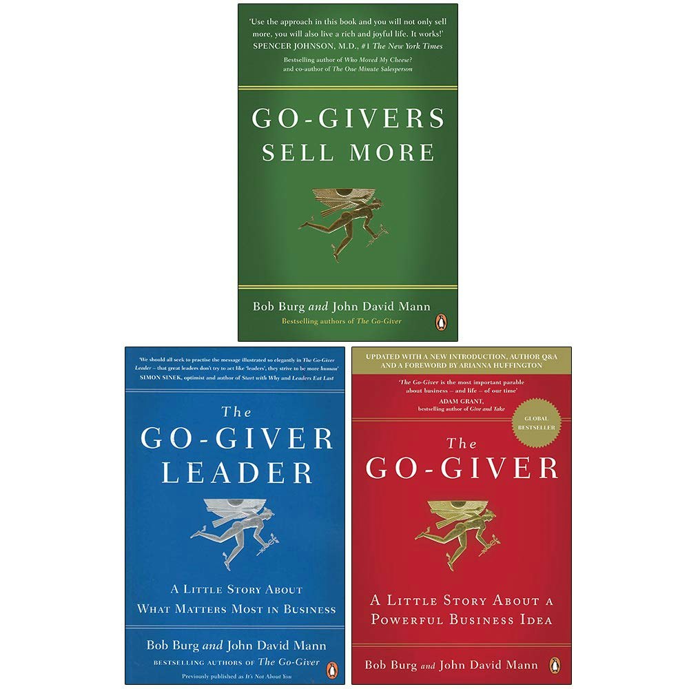 Penguin Bob Burg Collection Books Set (Go-Givers Sell More, The Go-Giver Leader, The Go-Giver Size 3
