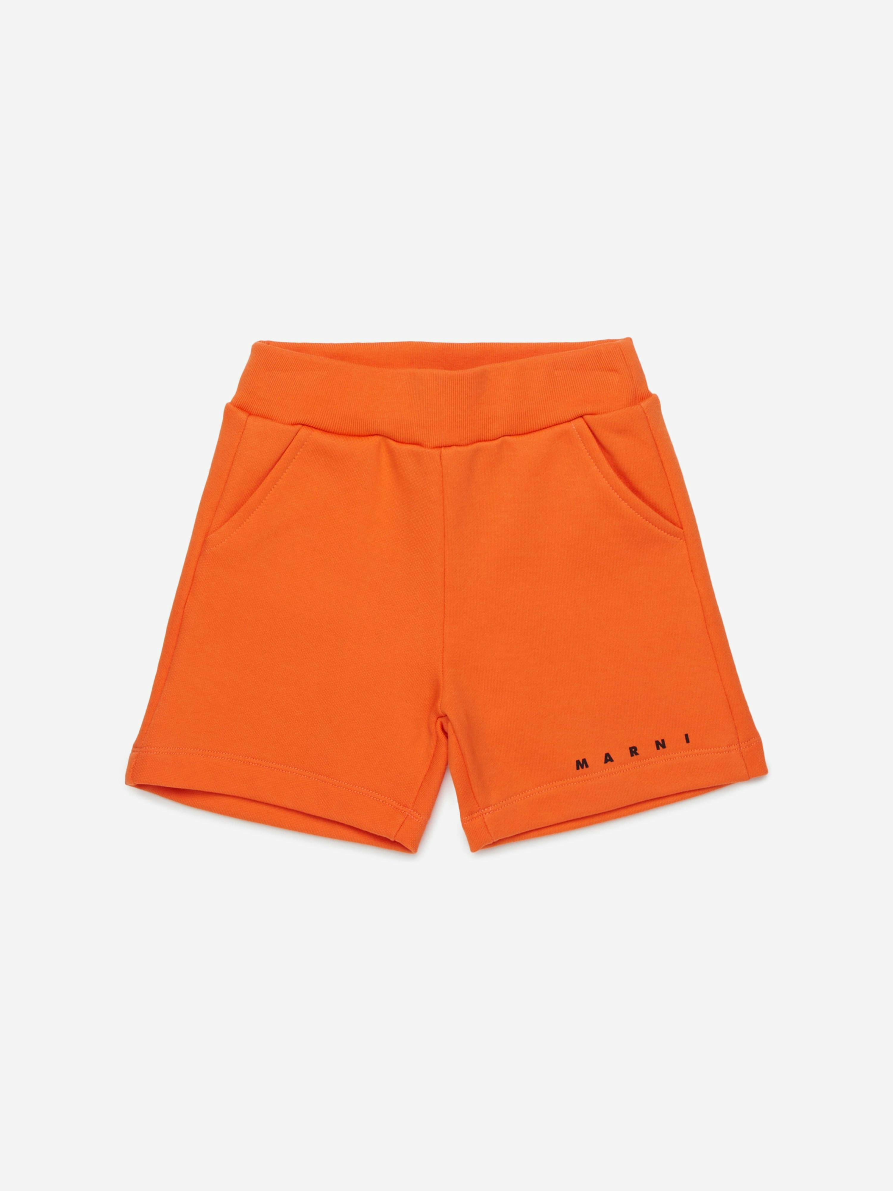 Marni Kids Unisex Kids Orange Marni Baby Logo Shorts In - 9-12 Mths