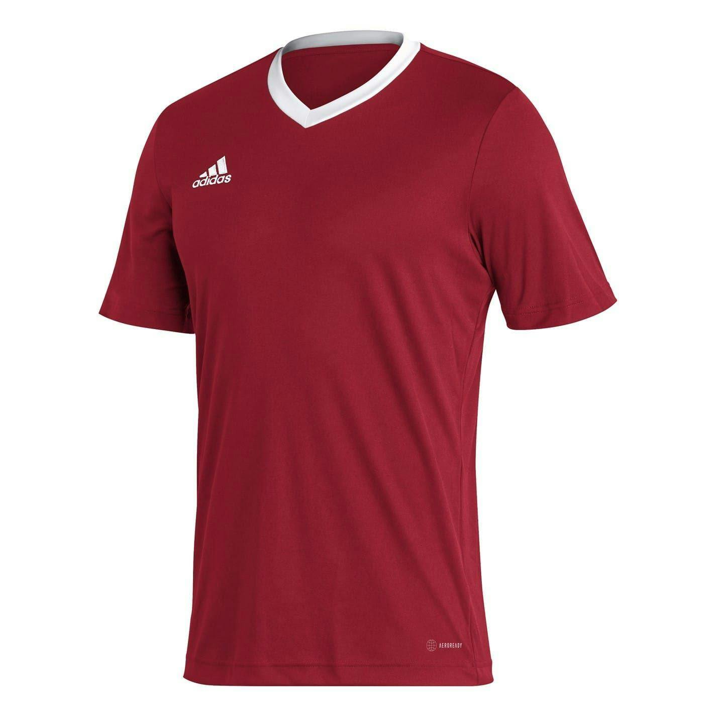 Adidas Men's Red Entrada 22 Jersey - S - 100% Recycled Polyester
