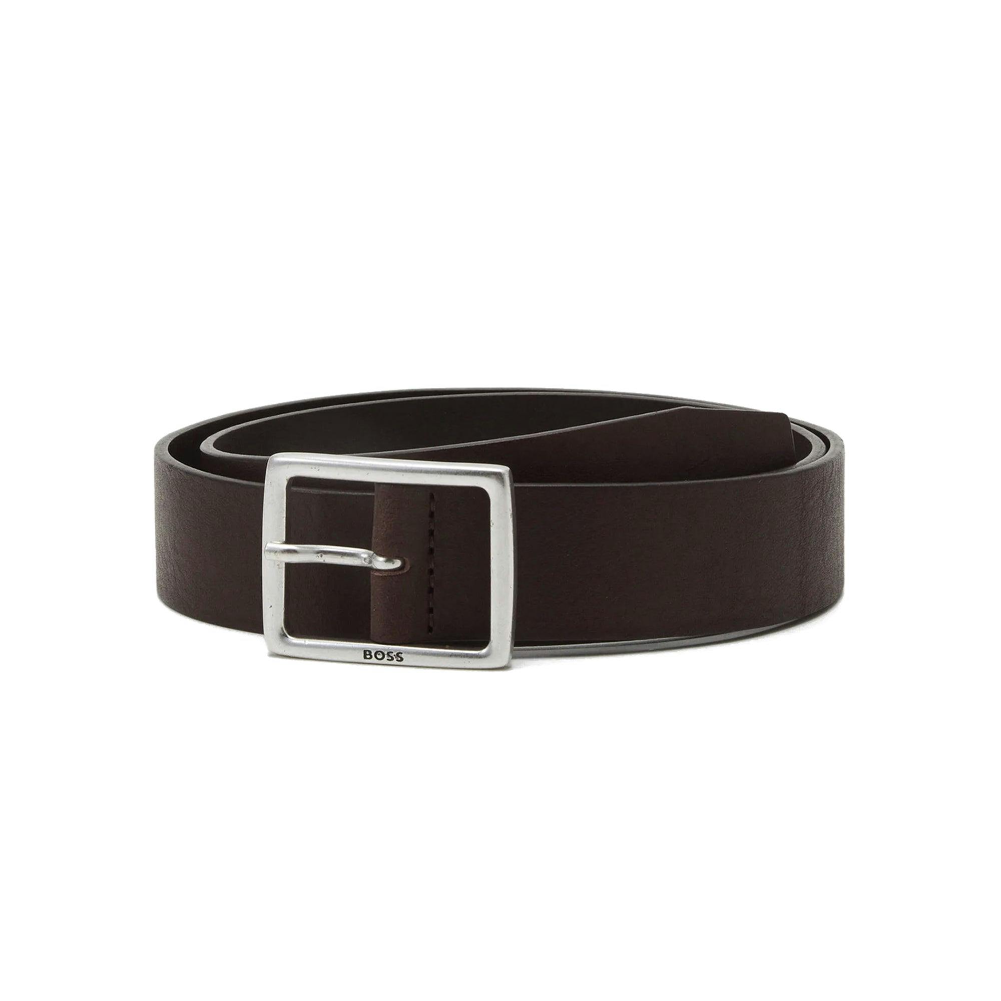 Boss Dark/Brown Rudolf Cvb Leather Belt - 85