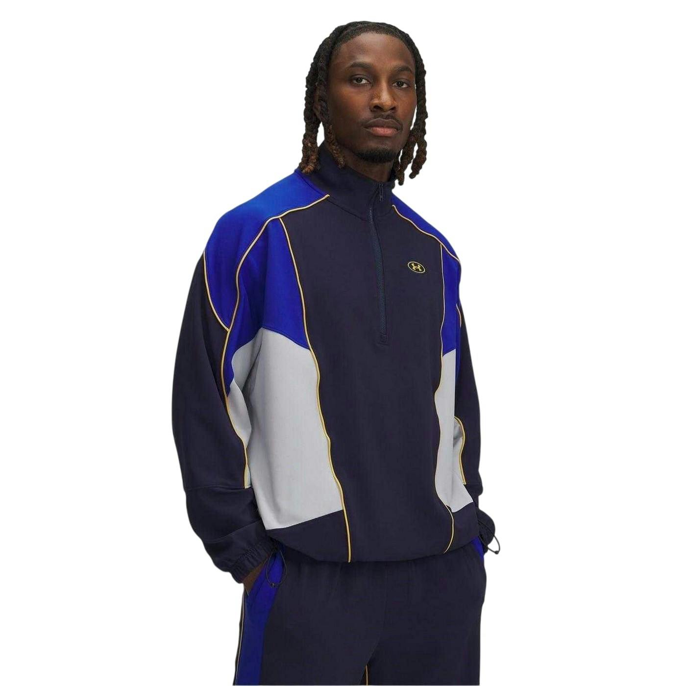 Under Armour Men's Blue Colour Block Track Jacket - Xl - 100% Polyester